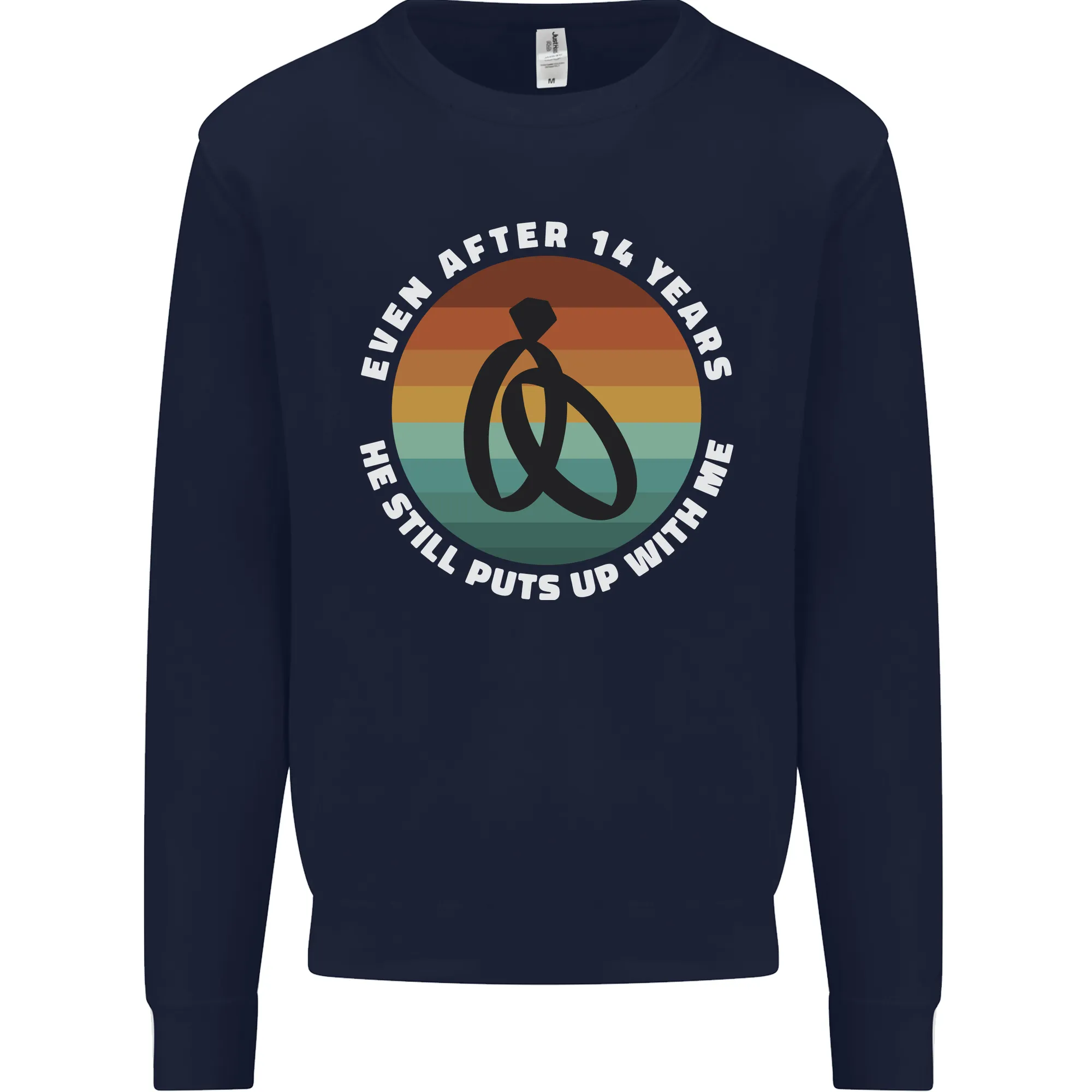 14 Year Wedding Anniversary 14th Marriage Mens Sweatshirt Jumper