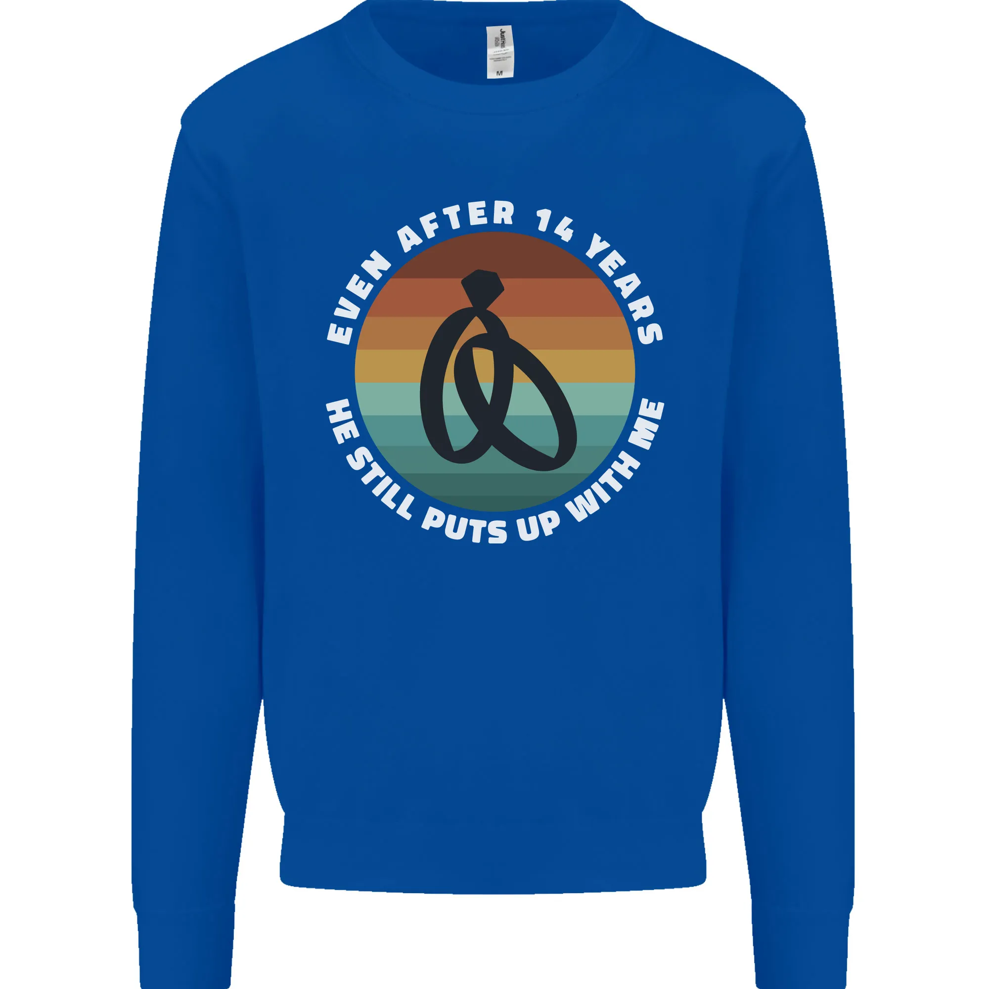 14 Year Wedding Anniversary 14th Marriage Mens Sweatshirt Jumper