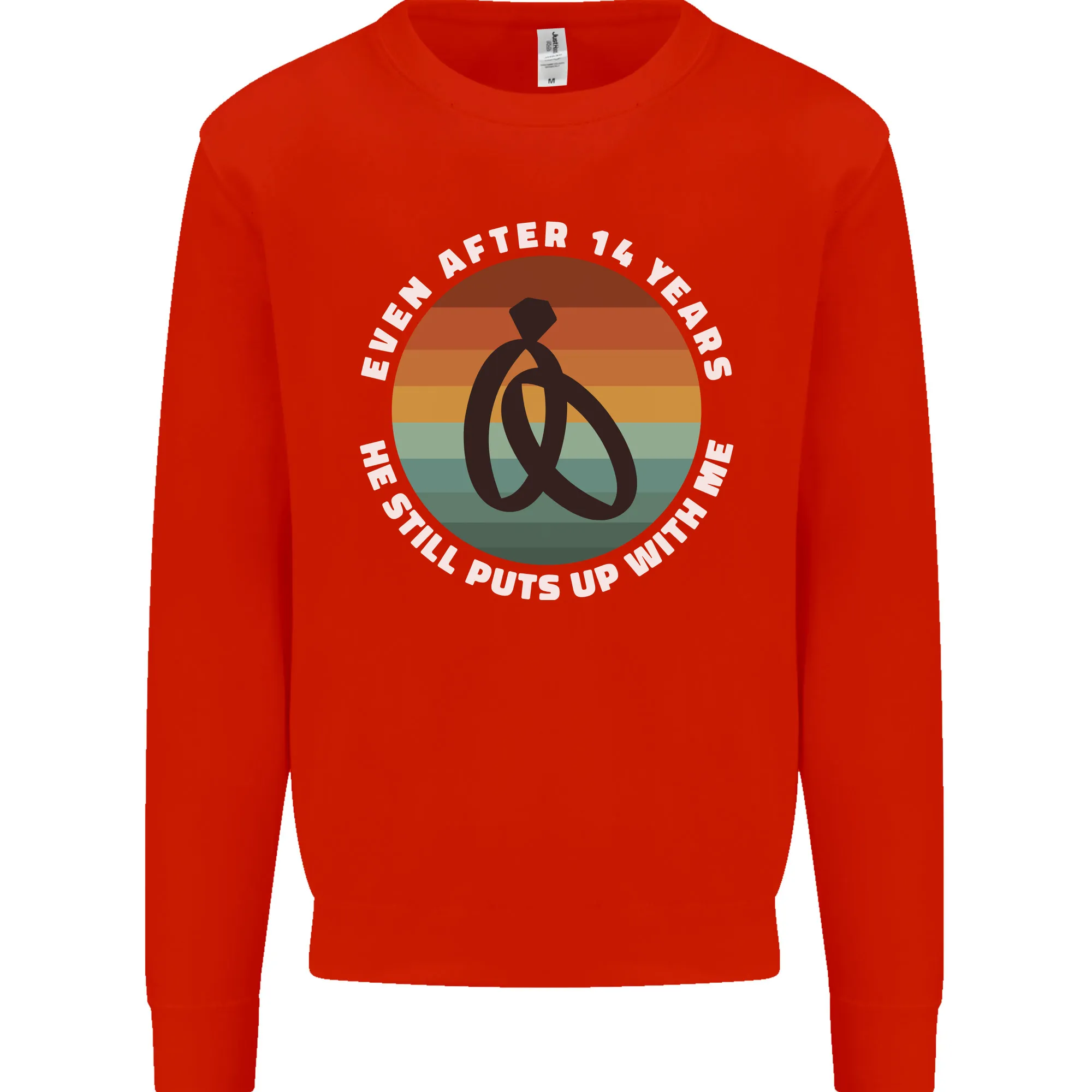 14 Year Wedding Anniversary 14th Marriage Mens Sweatshirt Jumper