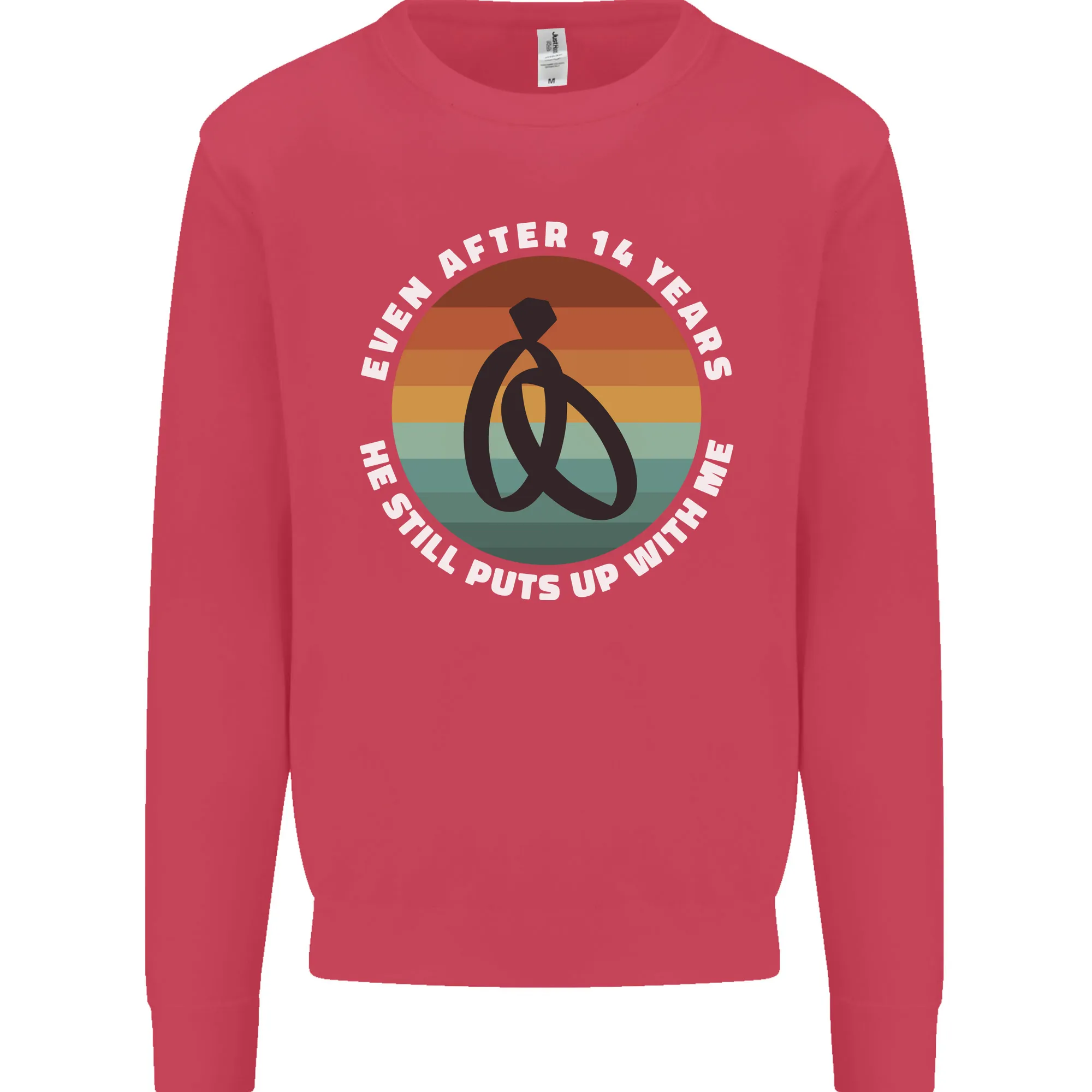 14 Year Wedding Anniversary 14th Marriage Mens Sweatshirt Jumper