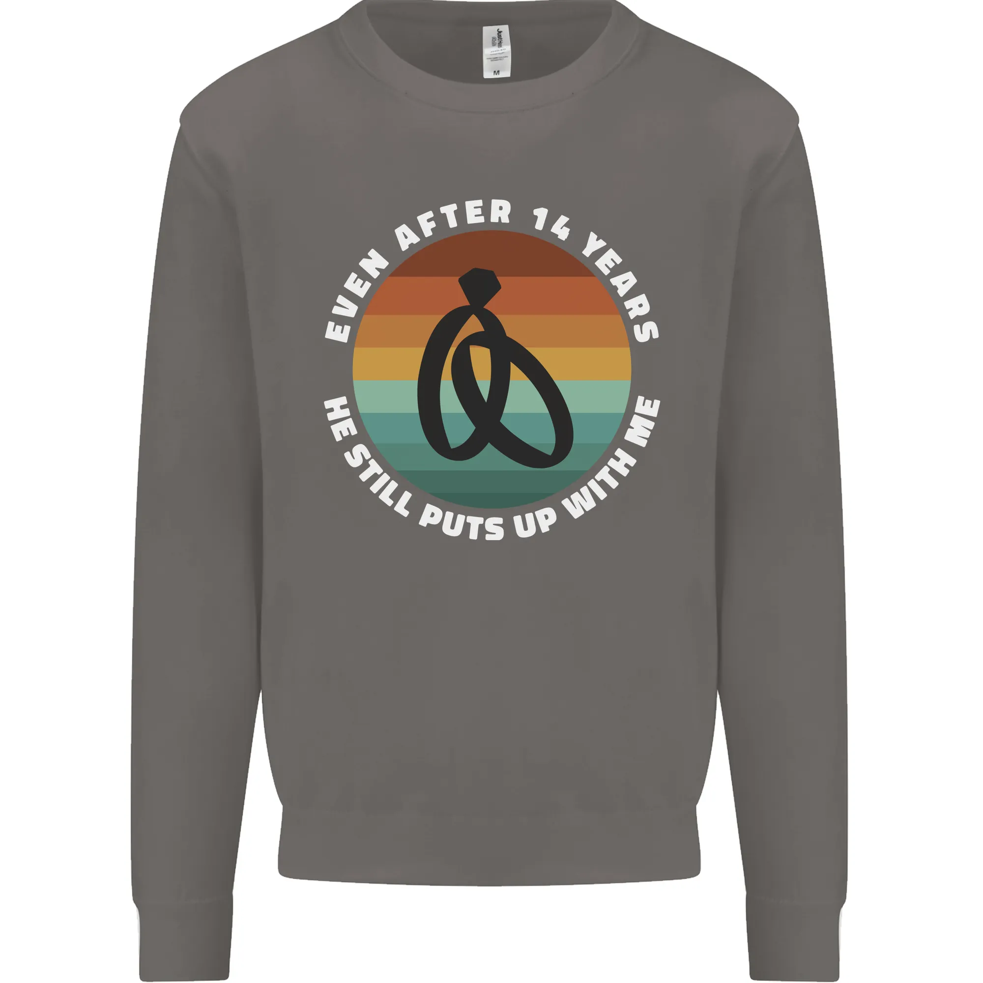 14 Year Wedding Anniversary 14th Marriage Mens Sweatshirt Jumper