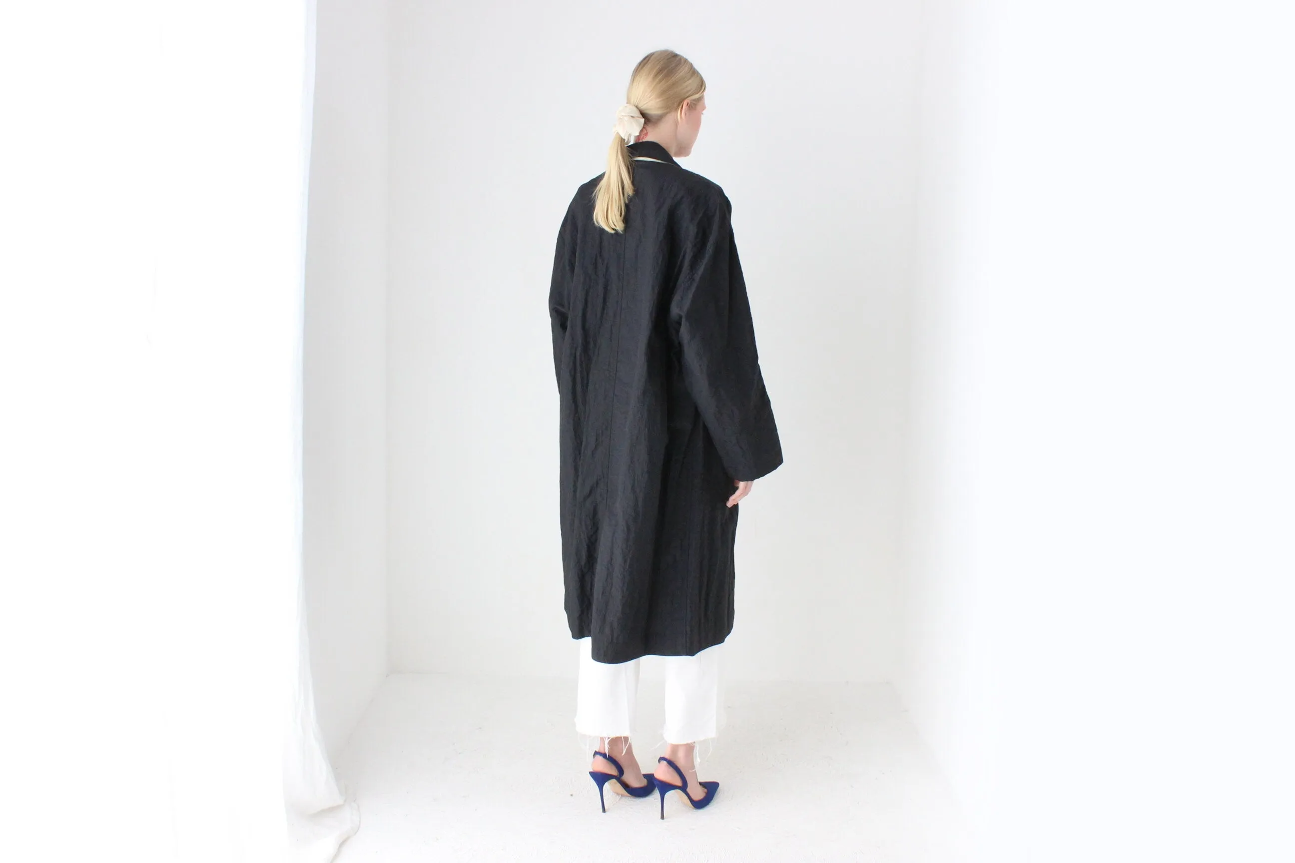 80s Minimal Lightweight Water Resistant Trench Coat