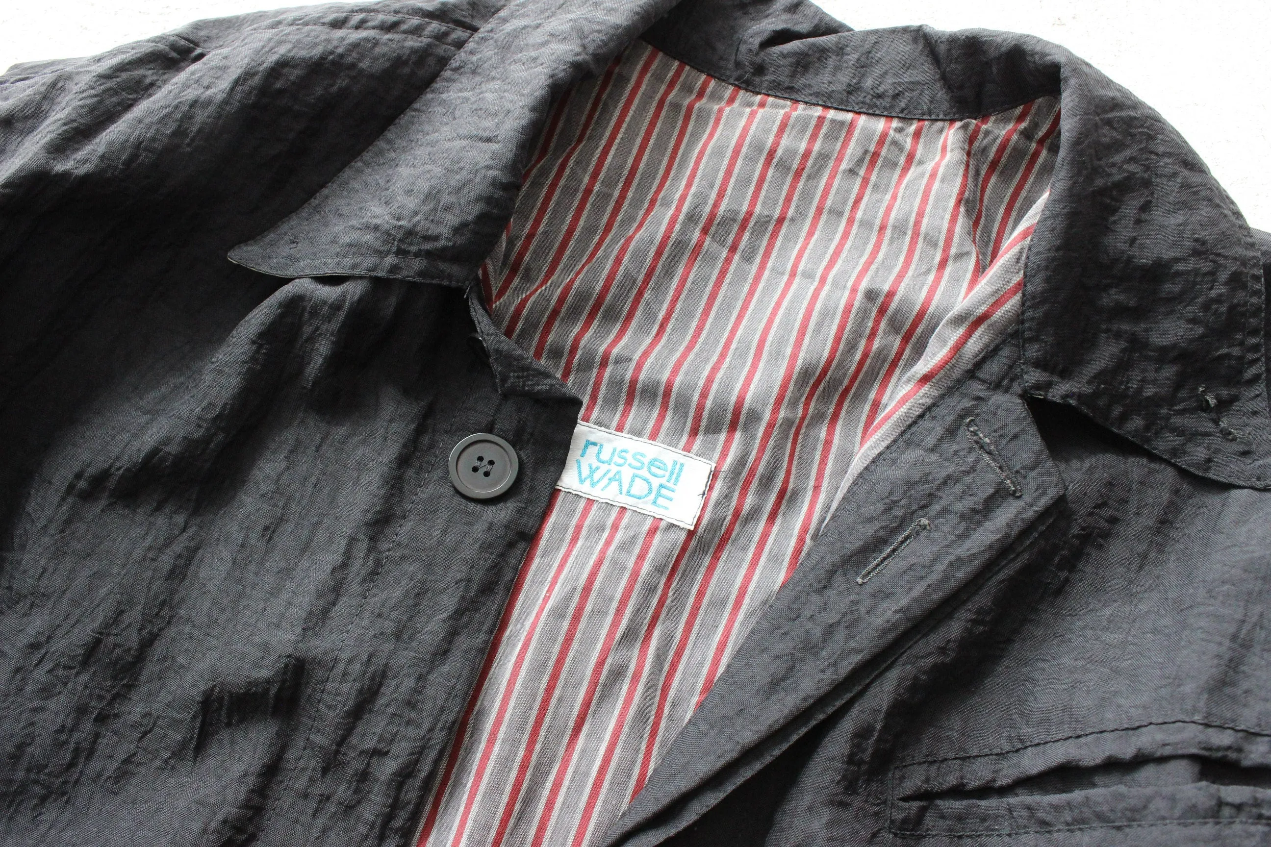 80s Minimal Lightweight Water Resistant Trench Coat