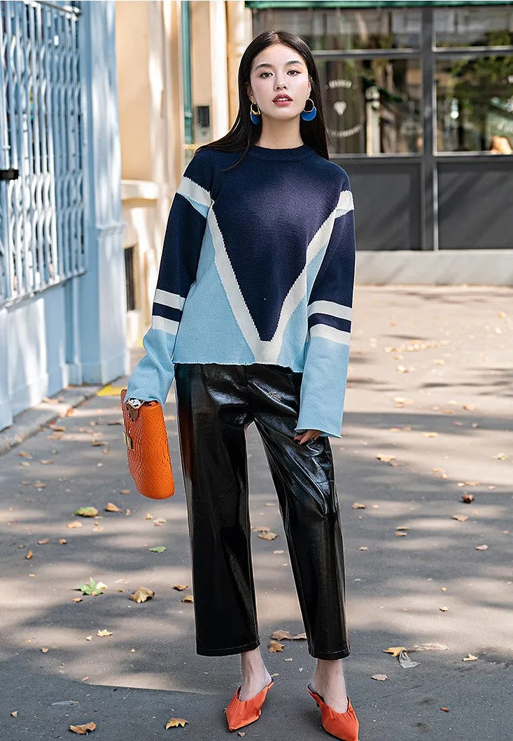 8GIRLS TEXTURED COLORBLOCK KNITTED JUMPER