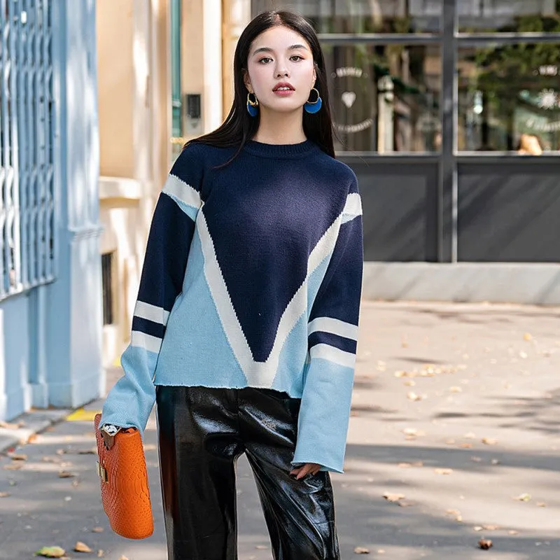 8GIRLS TEXTURED COLORBLOCK KNITTED JUMPER