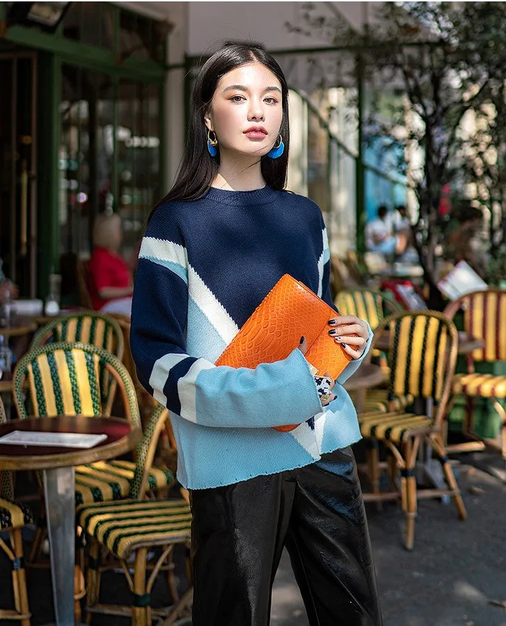 8GIRLS TEXTURED COLORBLOCK KNITTED JUMPER