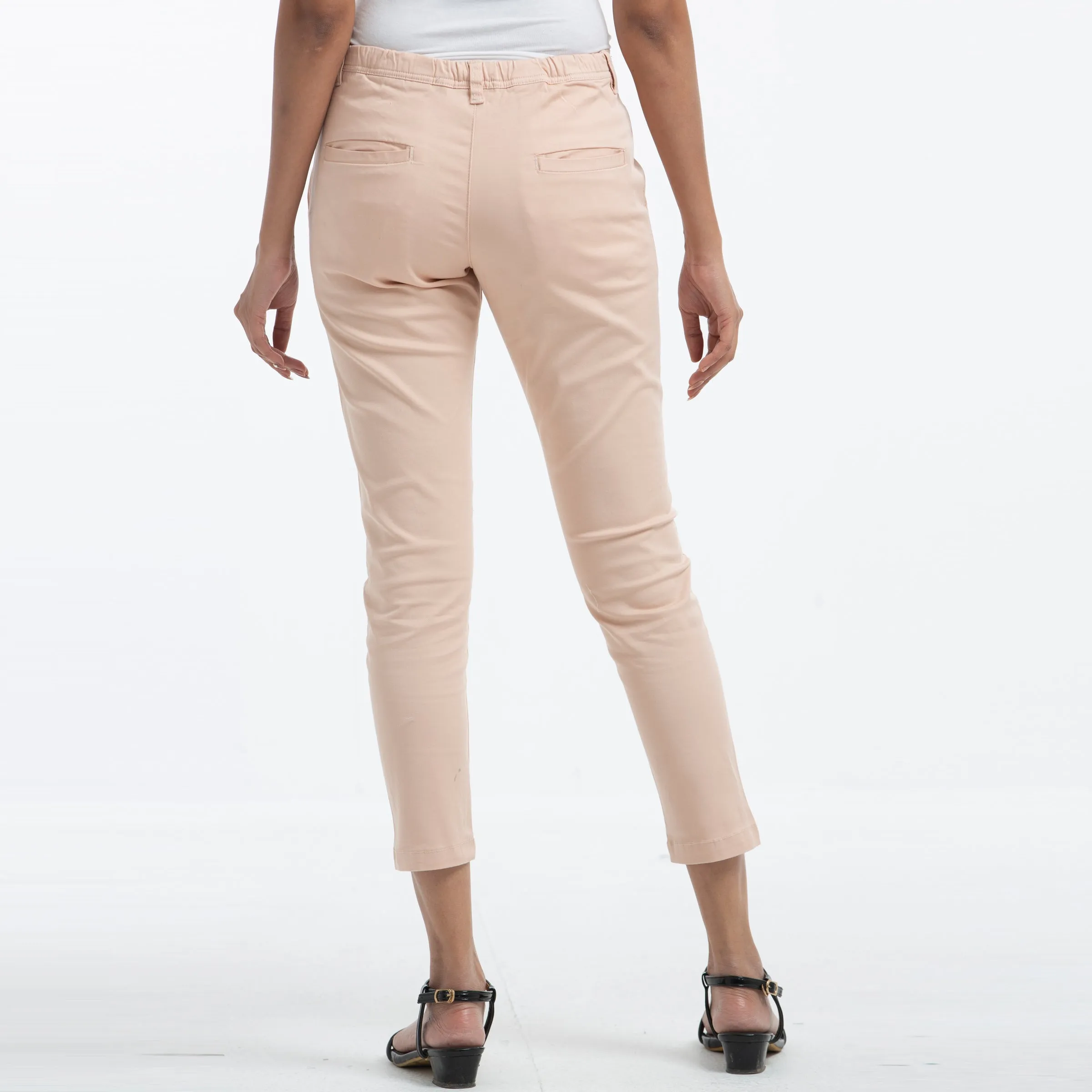 Adjustable Ladies Chinos - Cream