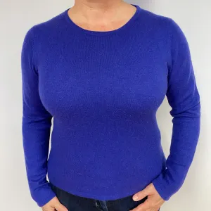 Admiral Blue Cashmere Crew Neck Jumper Large