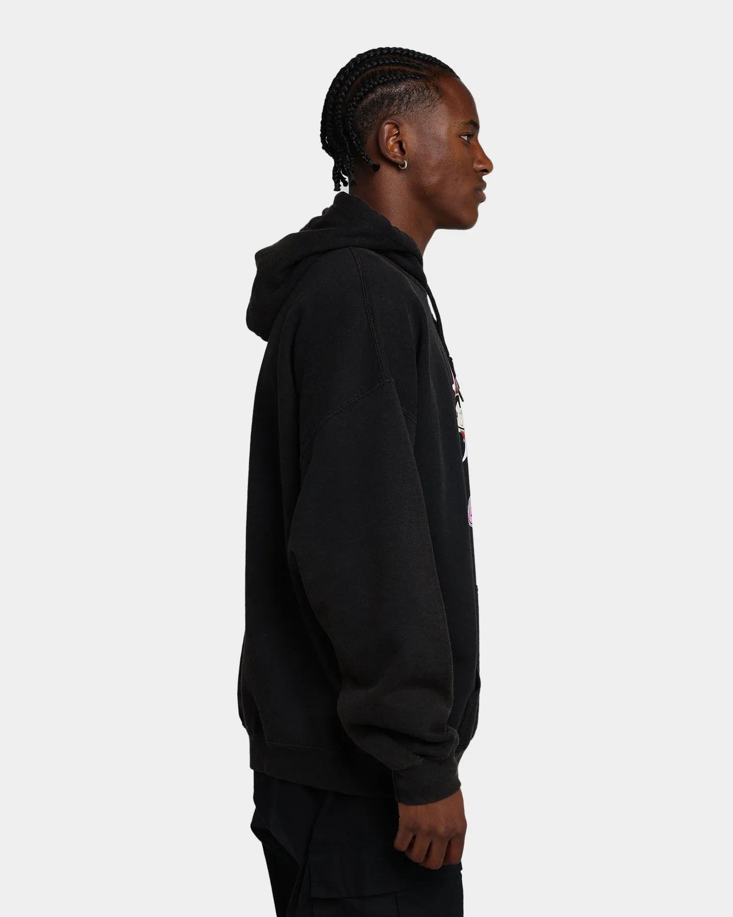 American Thrift X Powerpuff Girls Powerpuff Group Vintage Hoodie Black Wash