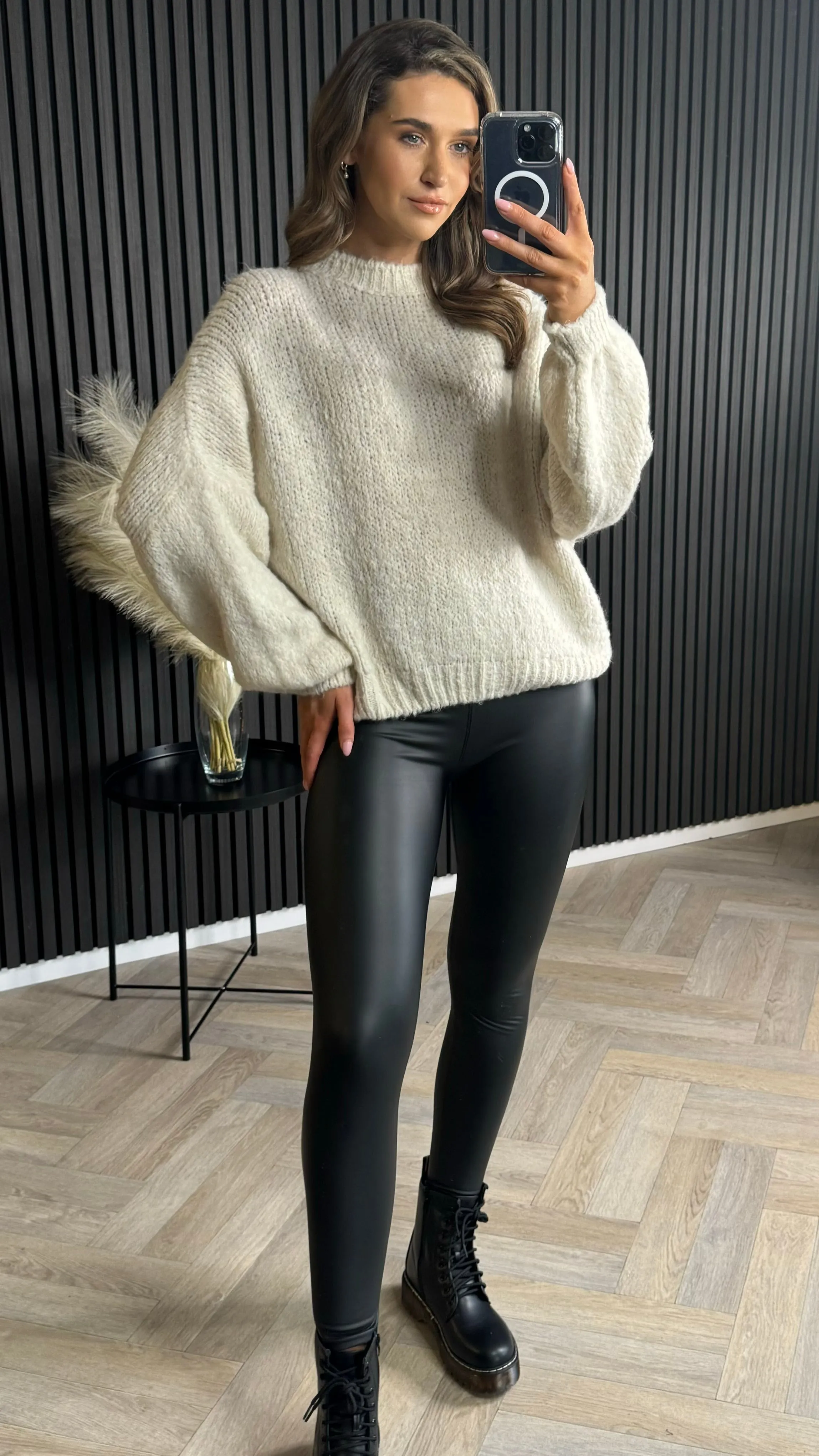 Aston Beige Chunky Knit Jumper