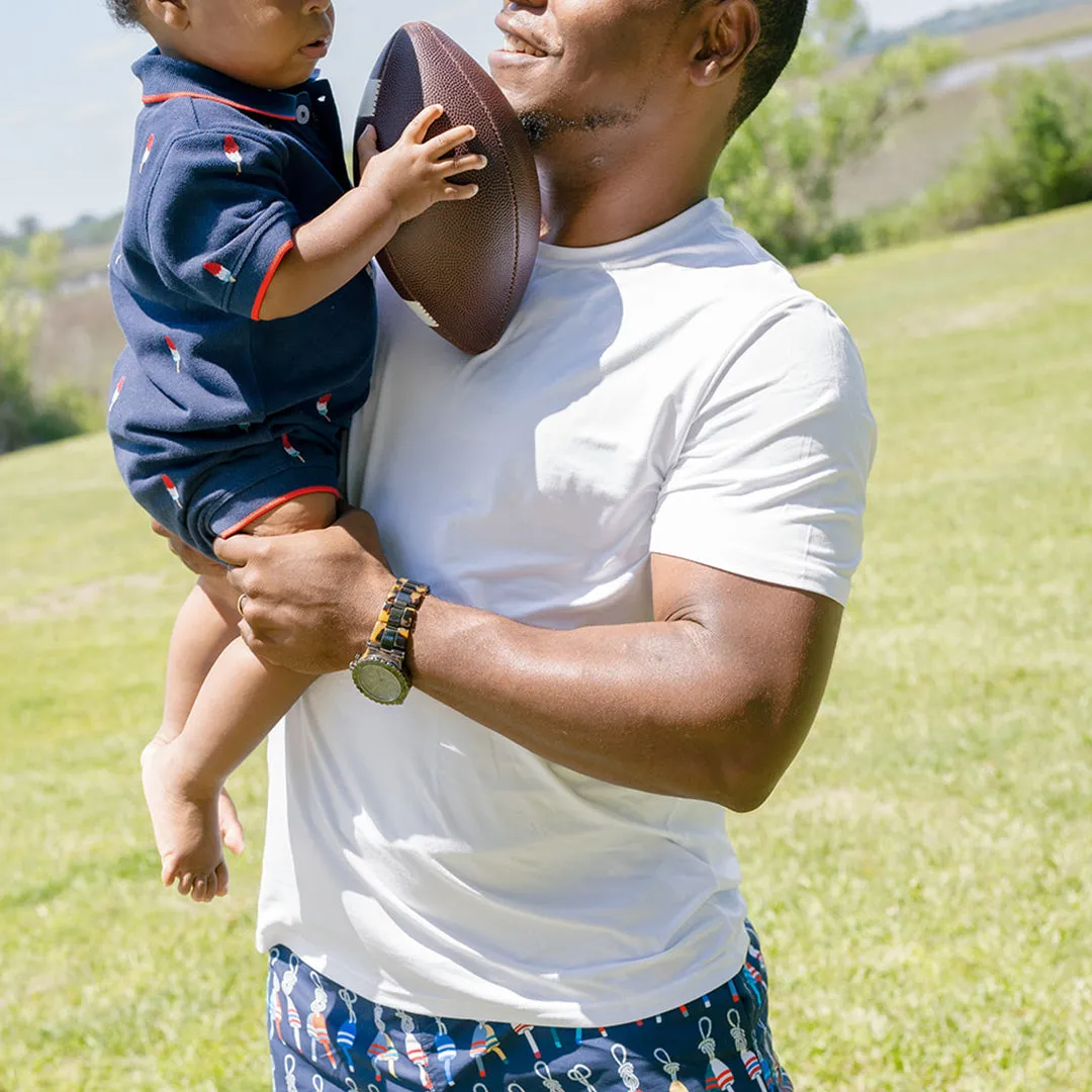 Baby Boys Alec Jumper - Navy Rocket Pop Embroidery