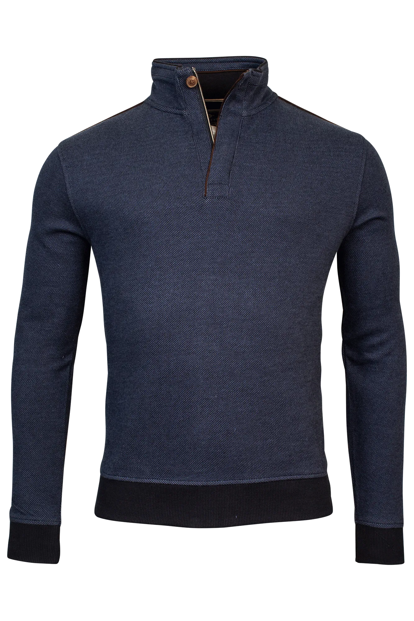 Bailey's Jacquard 1/4 Zip Suede Finish