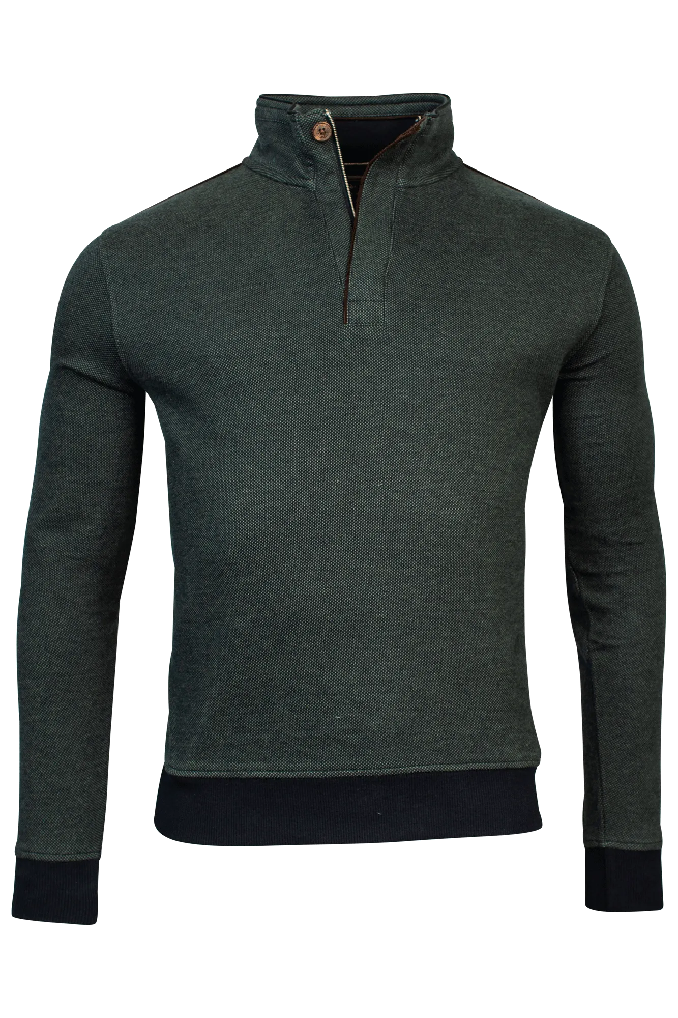 Bailey's Jacquard 1/4 Zip Suede Finish