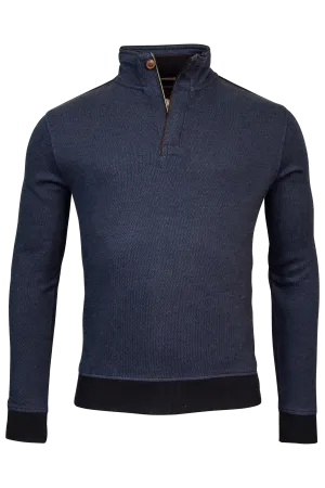 Bailey's Jacquard 1/4 Zip Suede Finish