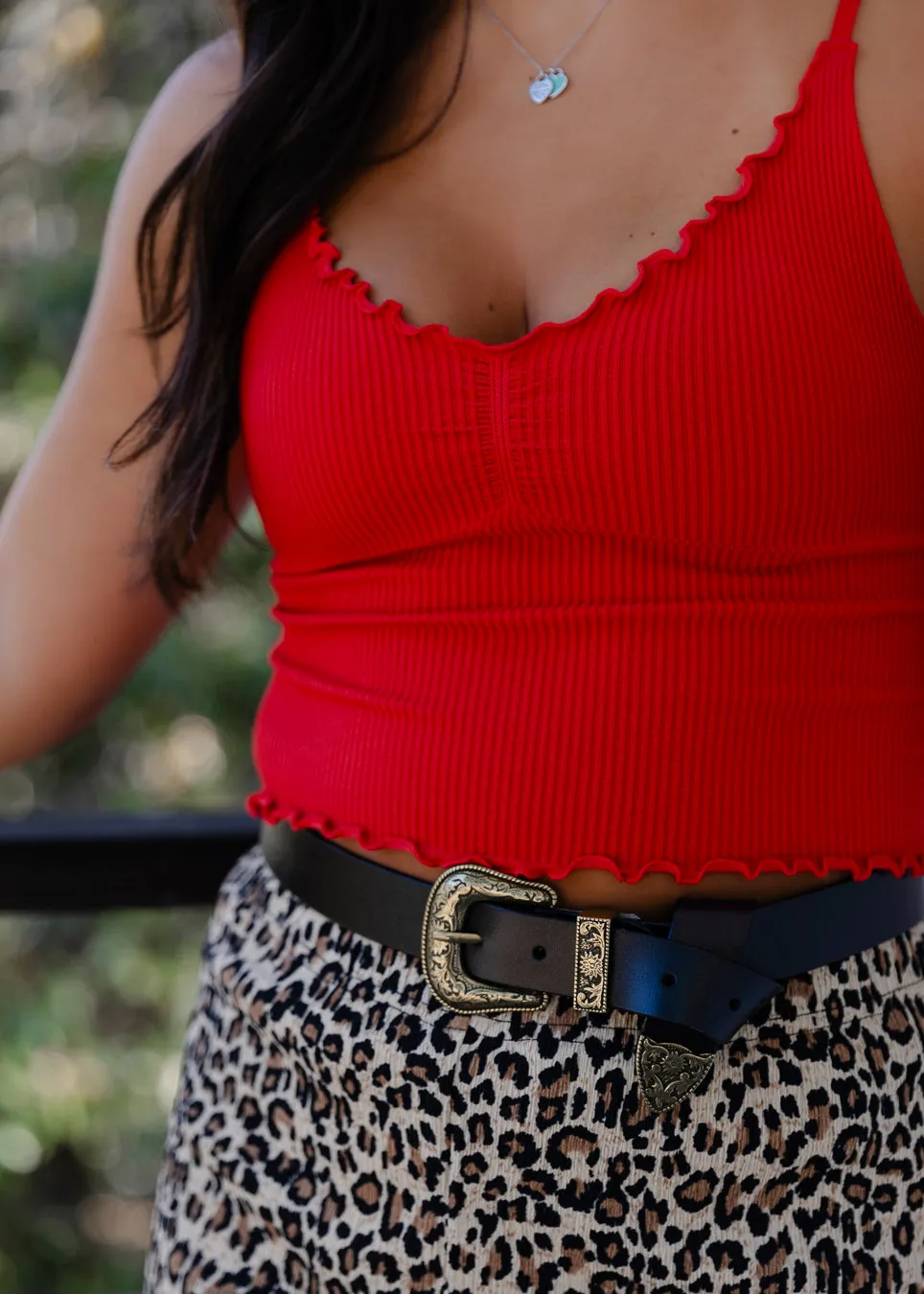 Basics Seamless Tank in Cherry Red