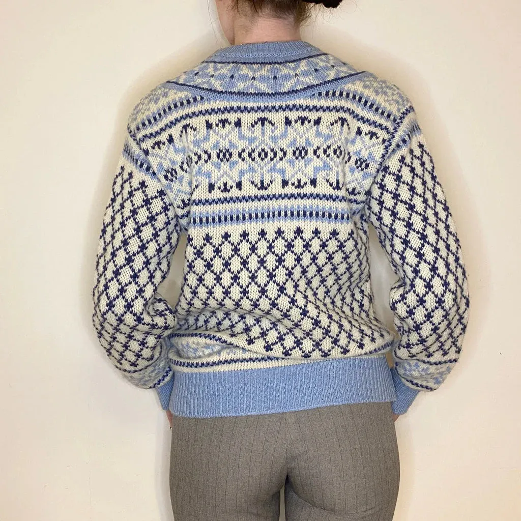 Benetton Jumper - Large Blue Wool