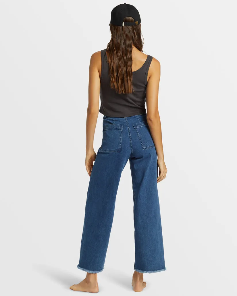 Billabong Free Fall High-Waist Pants - OCEANA BLUE