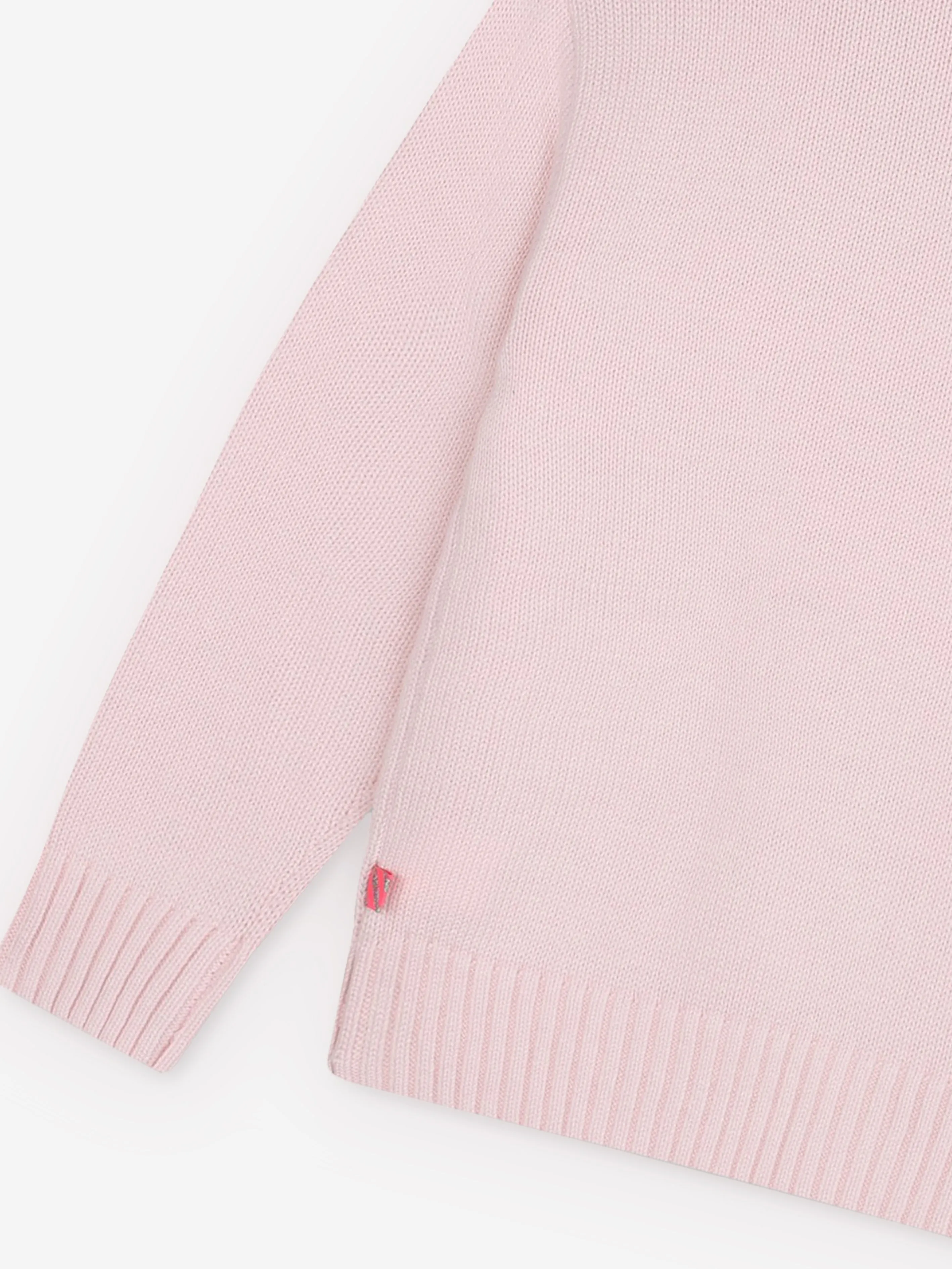 Billieblush Girls Knitted Heart Jumper in Pink