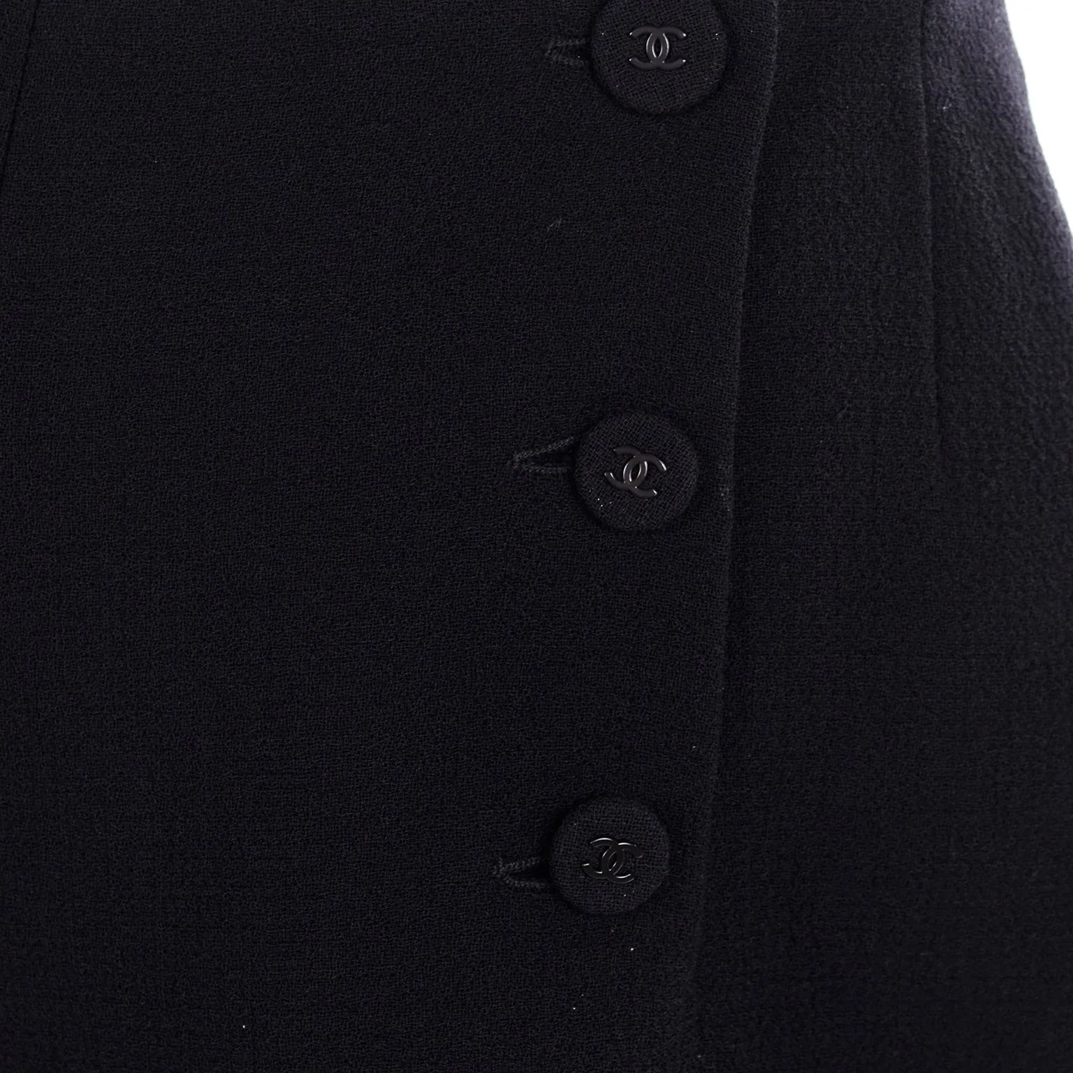 Black Chanel Sailor Inspired Pants Vintage High Waist Wide Leg Trousers
