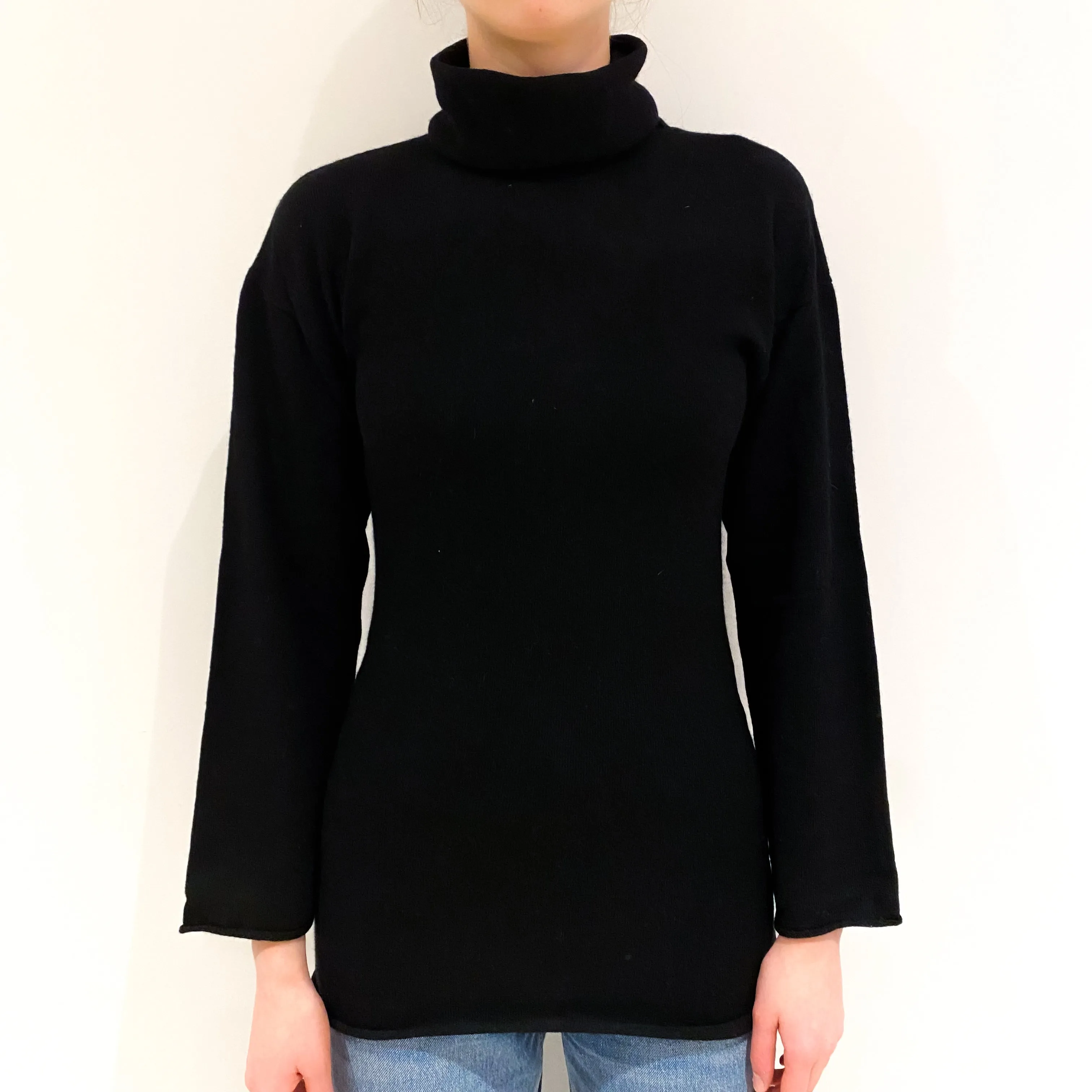 Black Polo Neck Jumper Extra Small