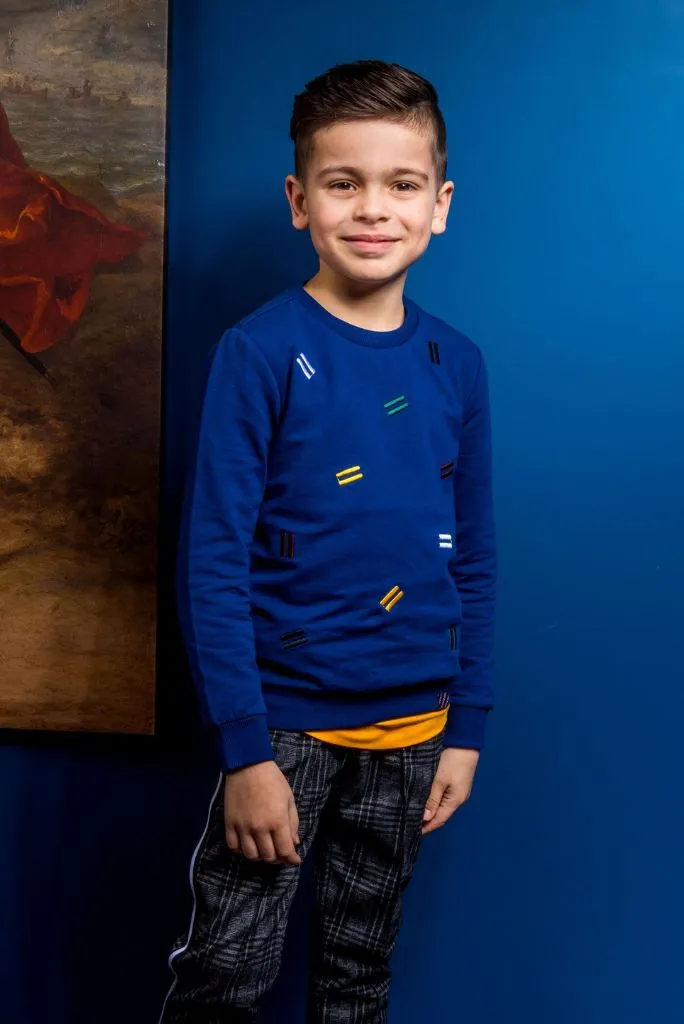 Blue Jumper with Embroidery