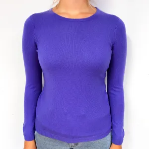 Bluebell Purple Cashmere Crew Neck Jumper Small/Petite