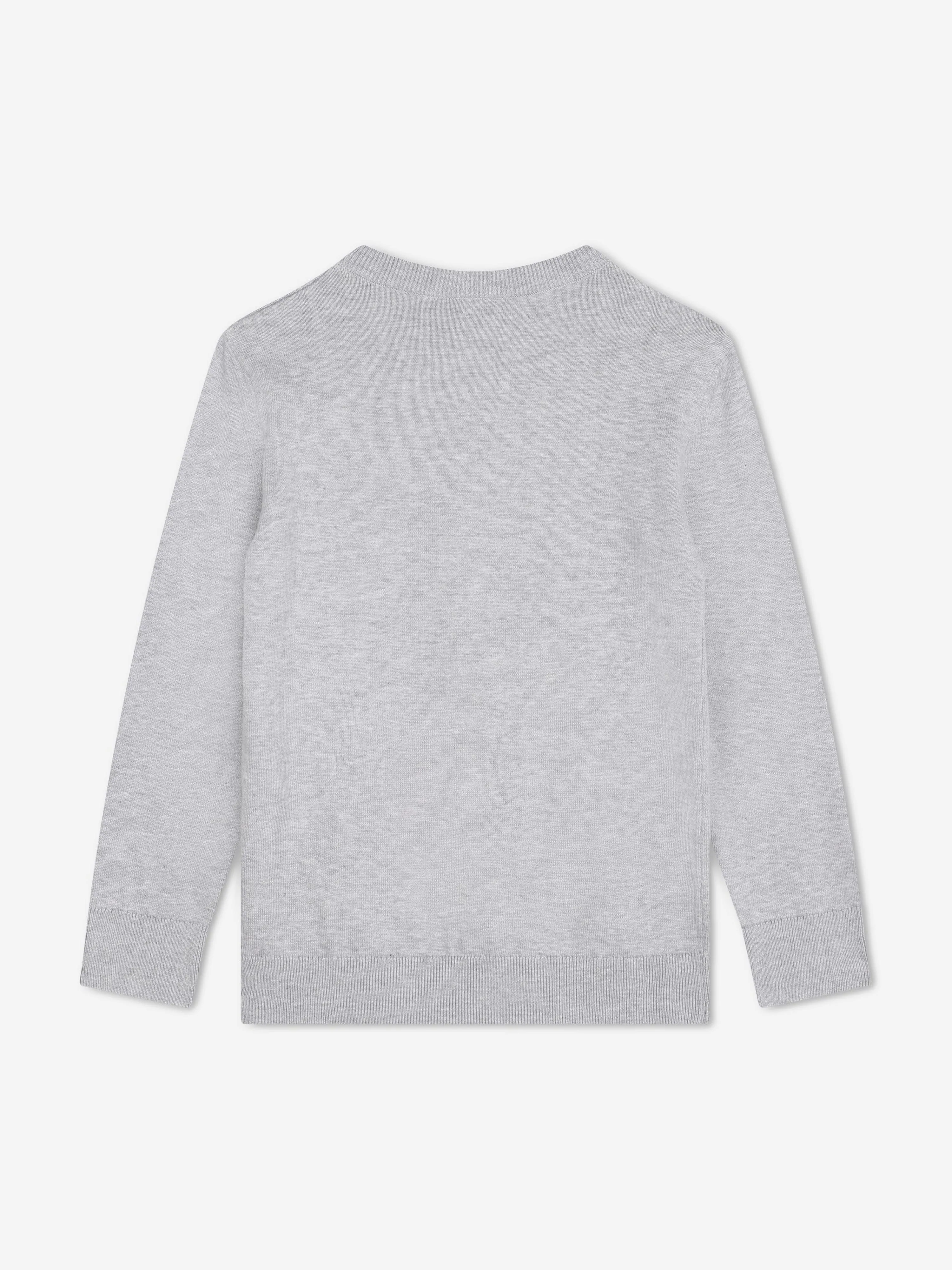 BOSS Boys Logo Jumper in Grey