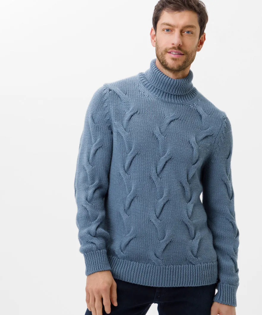 Brax Brian Turtleneck Pullover - Storm Blue