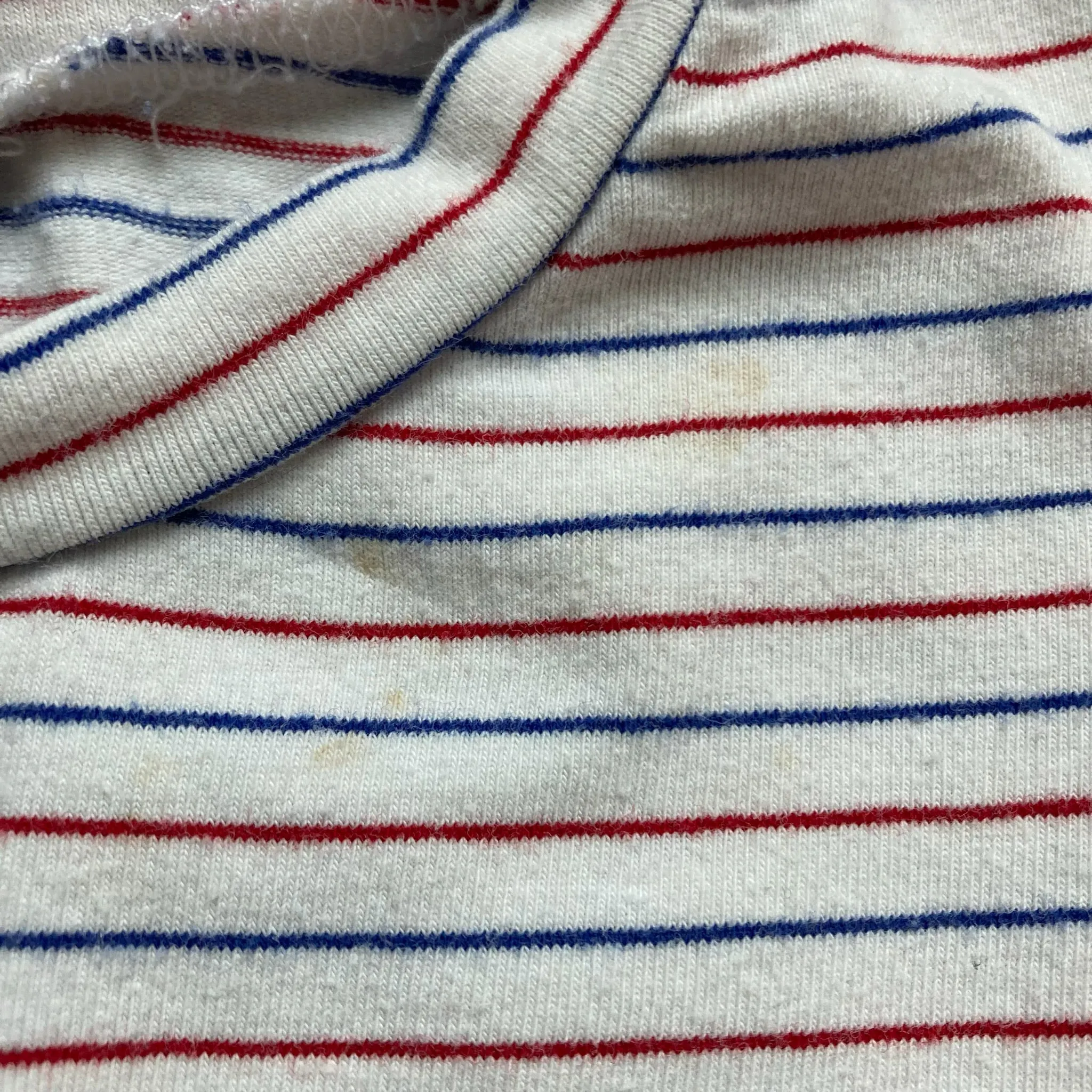 Busy Bees White/Red/Blue Striped Tee- Size 2 (see notes)
