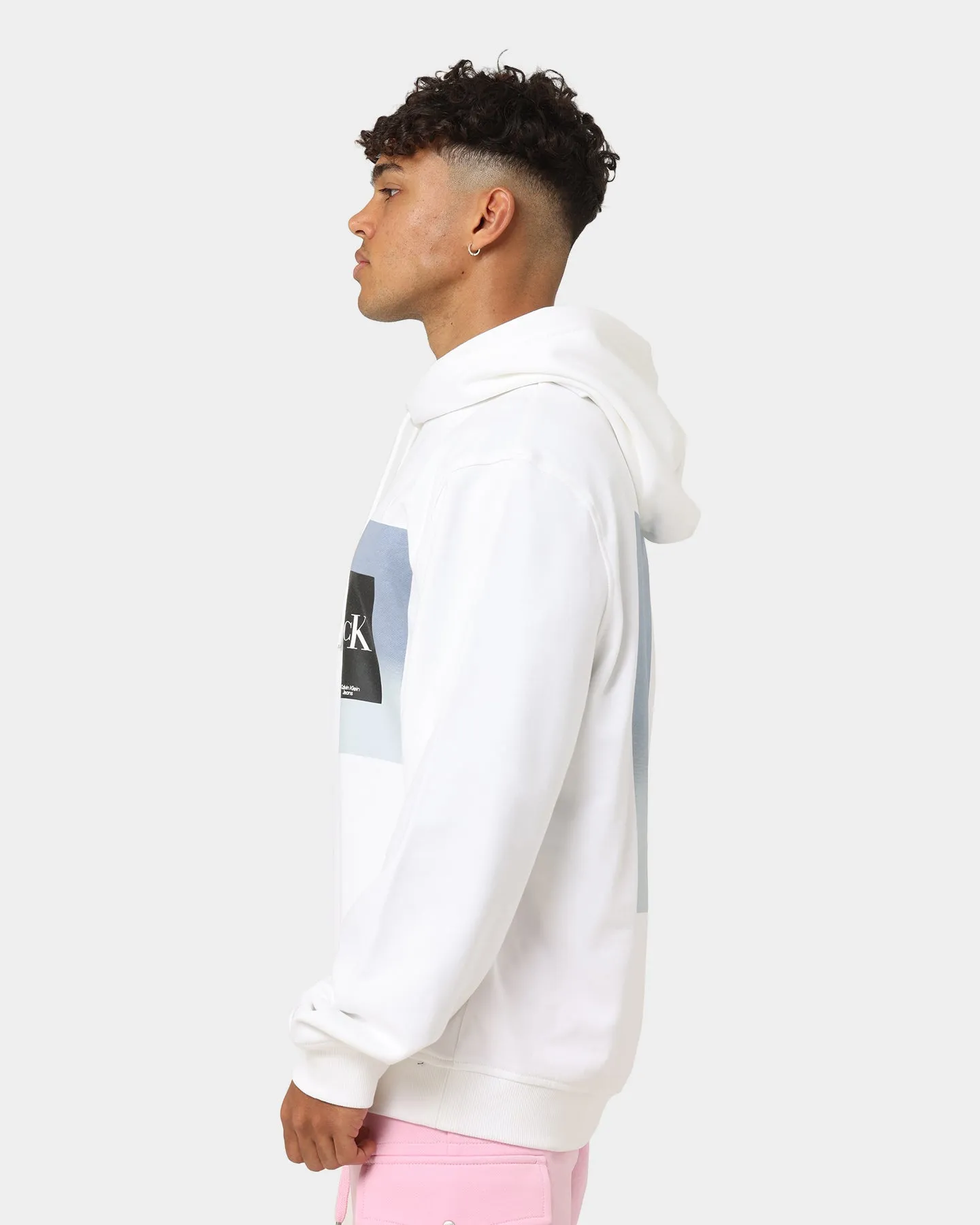 Calvin Klein Illuminated Box Hoodie Bright White