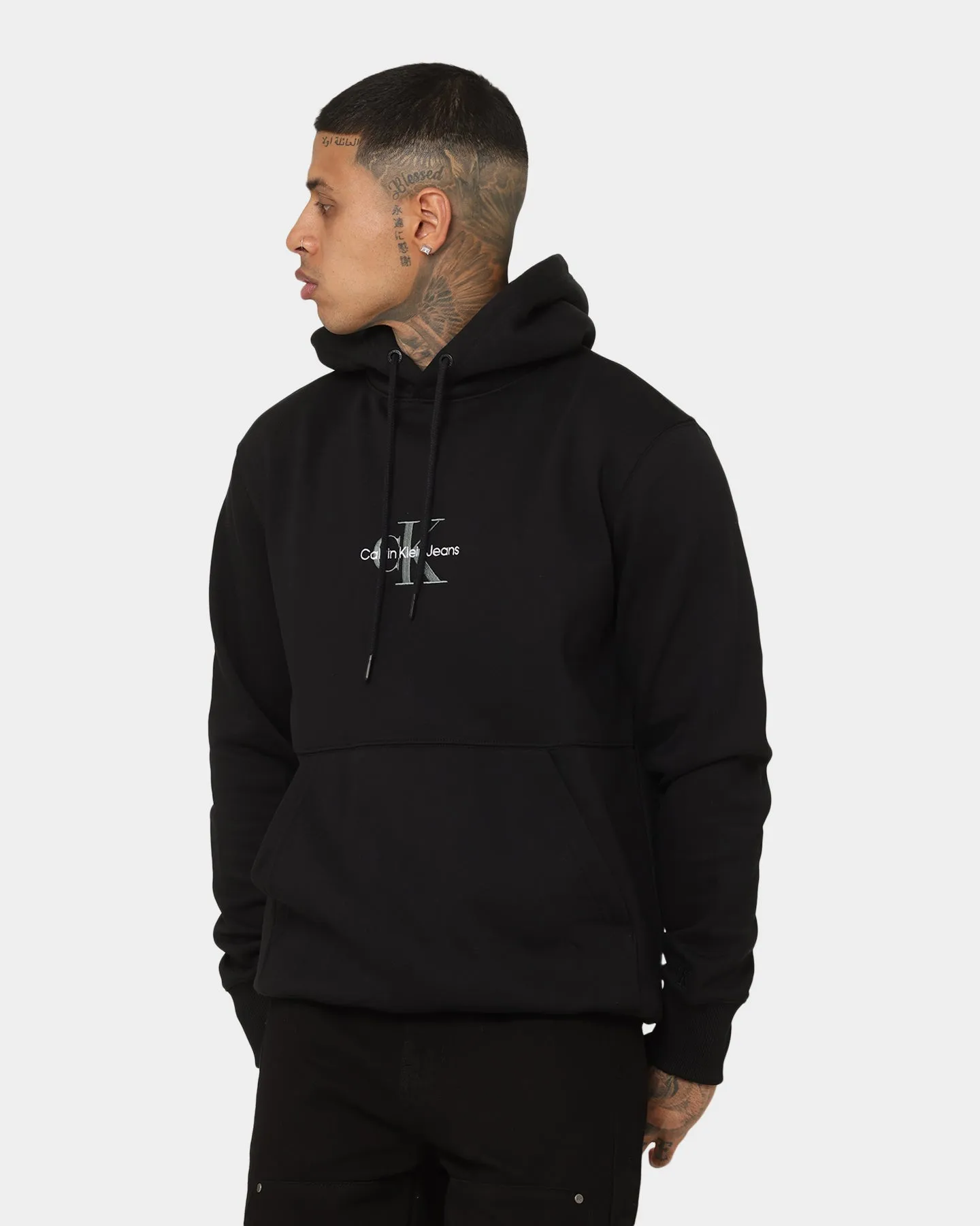 Calvin Klein Monologo Hoodie Ck Black