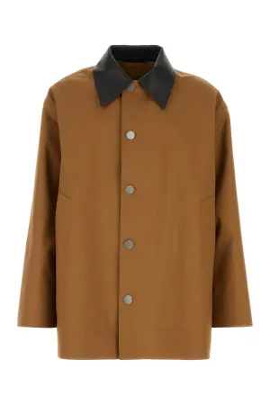 Caramel cotton trench coat