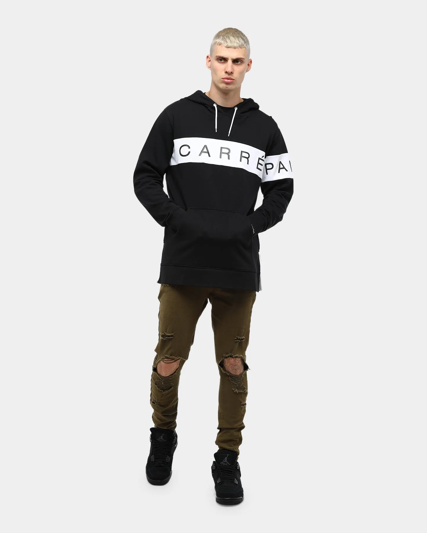 Carré Piece Hood Black/White