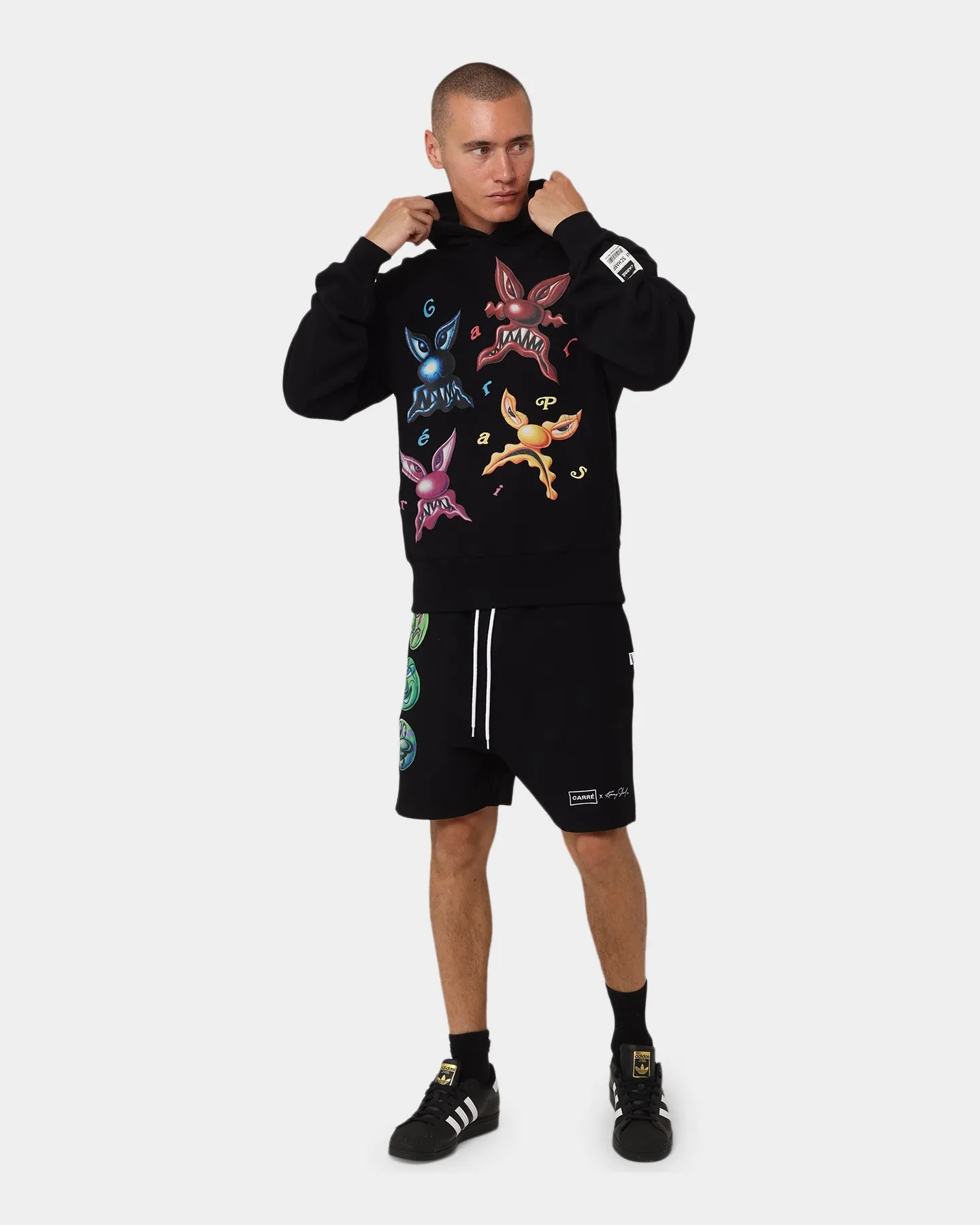 Carré X Kenny Scharf Meanie Oversized Hoodie Black