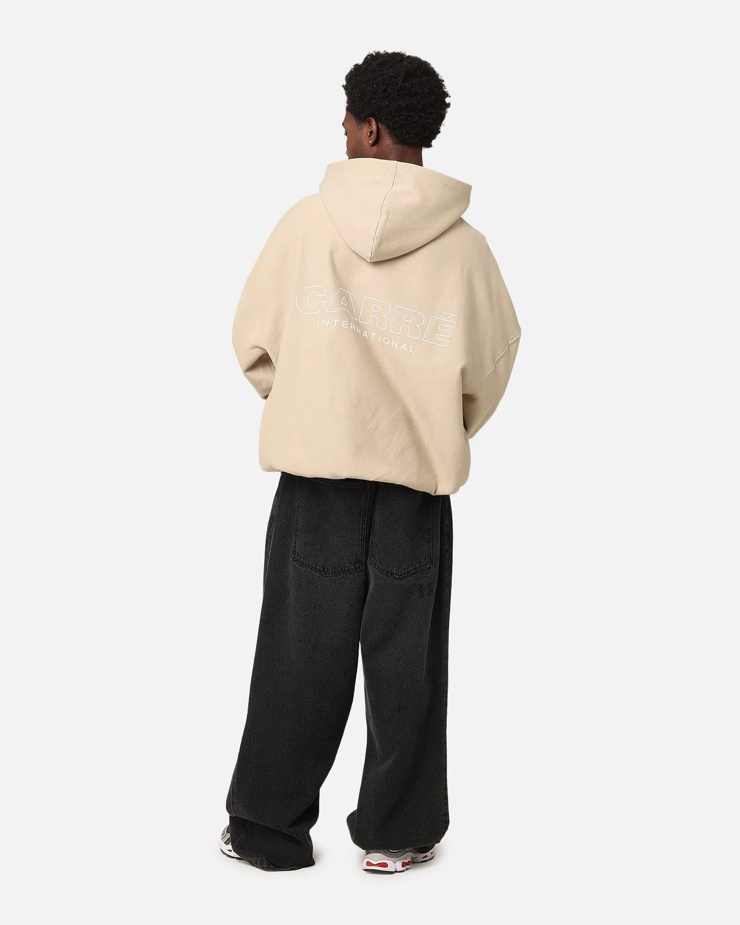 Carre Out Motion Hoodie Stone