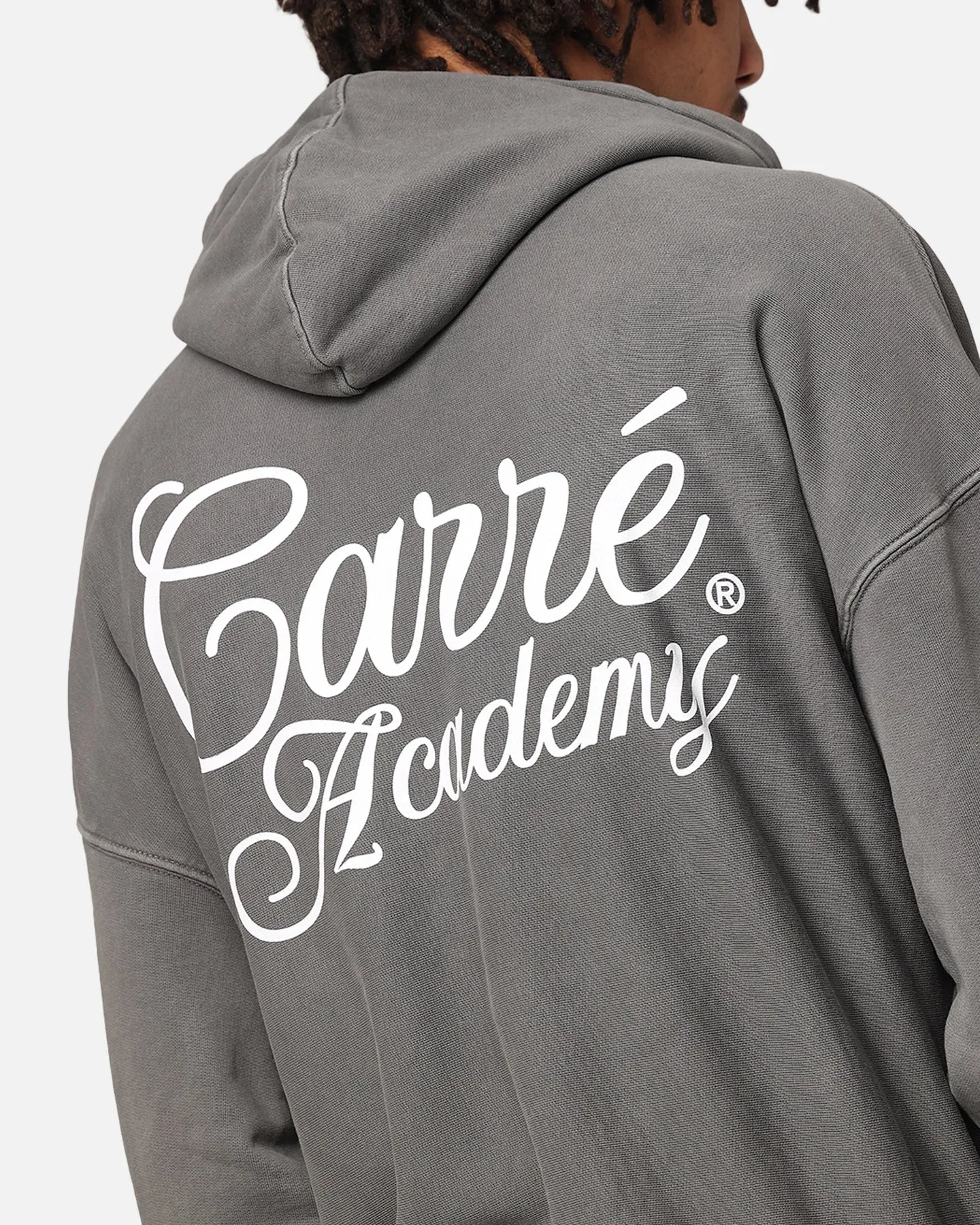 Carre Serif Hoodie Washed Charcoal