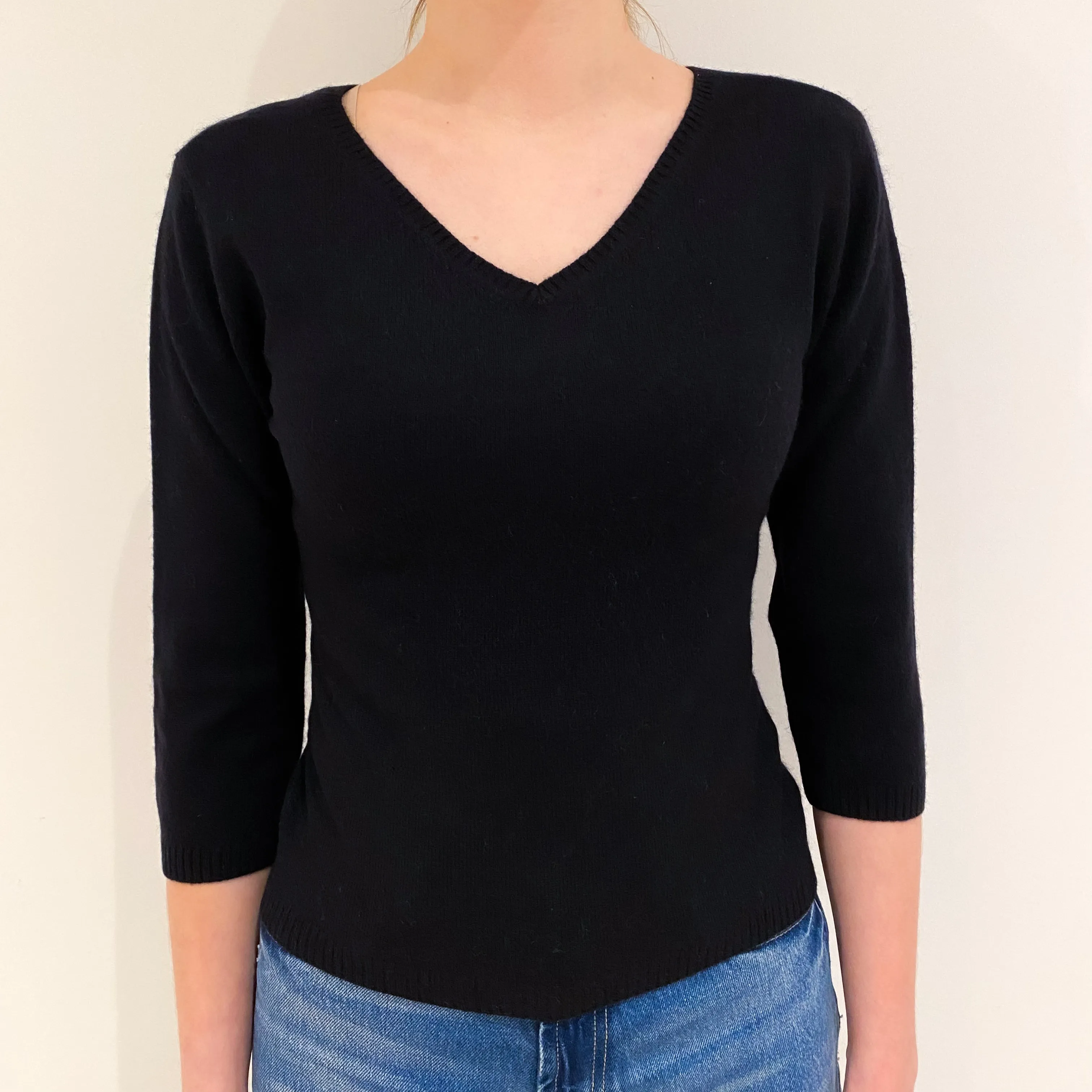 Cashmere V Neck Jumper Extra Small