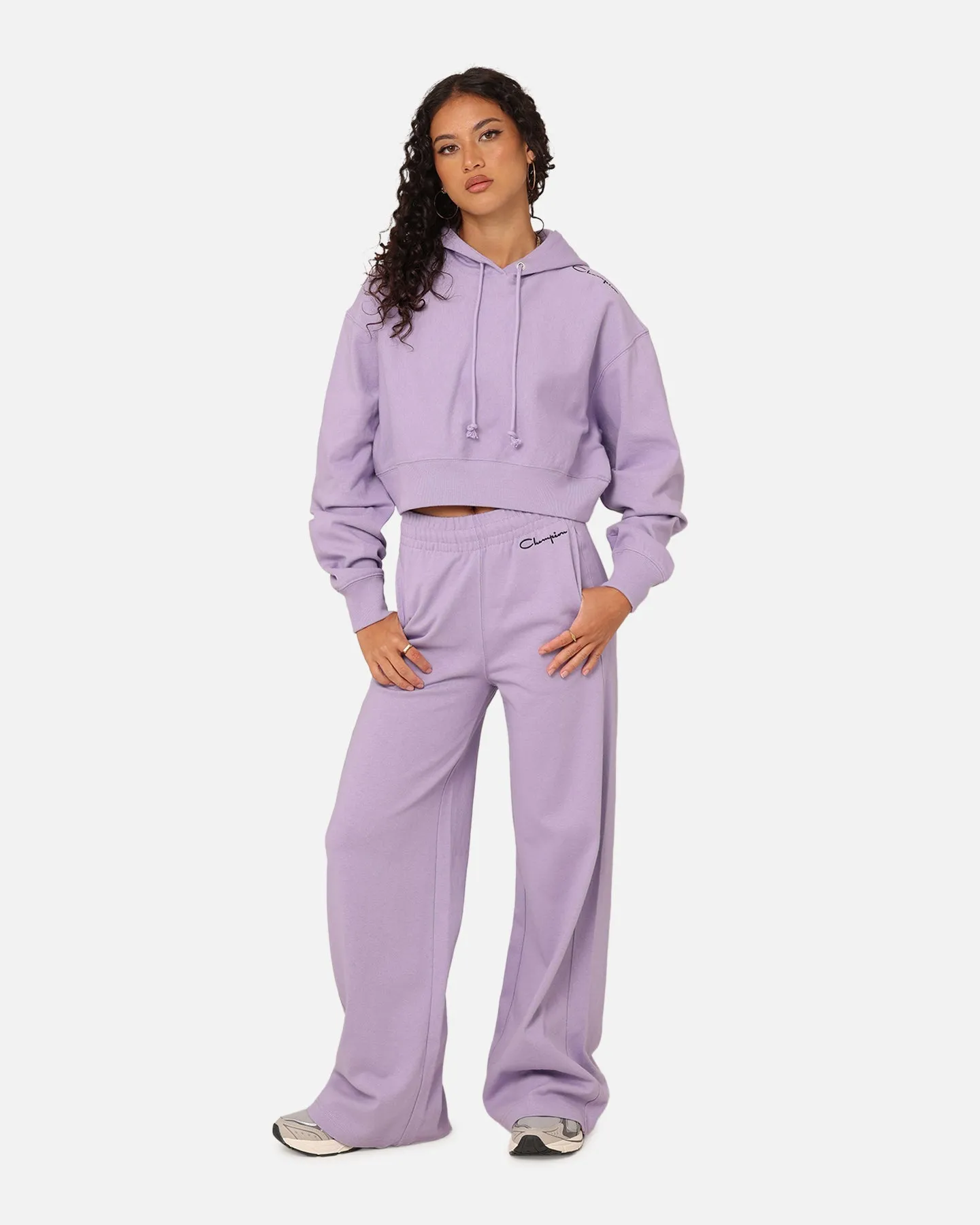 Champion Women's Jersey Cinch Hoodie Lavender U62 Cs