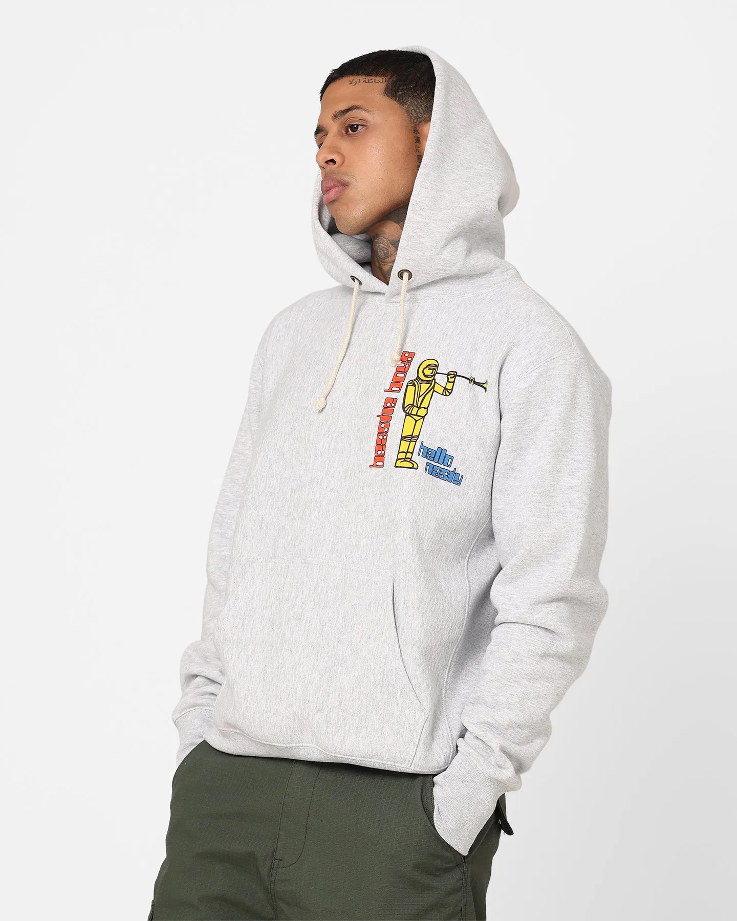 Champion X Beastie Boys Logo Hoodie Oxford Heather