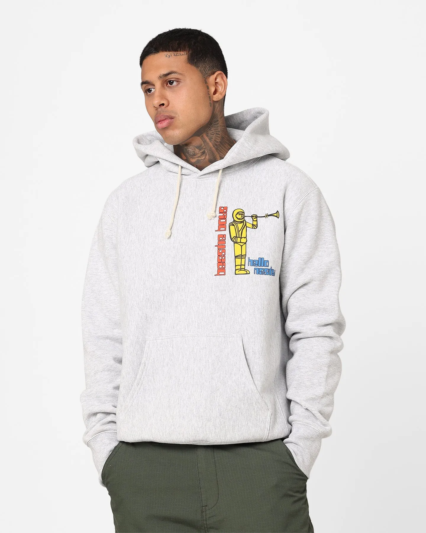 Champion X Beastie Boys Logo Hoodie Oxford Heather
