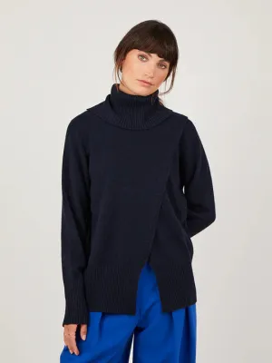 COCOA CASHMERE UNDINA COSMOS ROLL NECK JUMPER