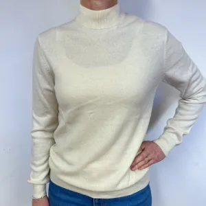 Cream Cashmere Turtle Neck Jumper Medium