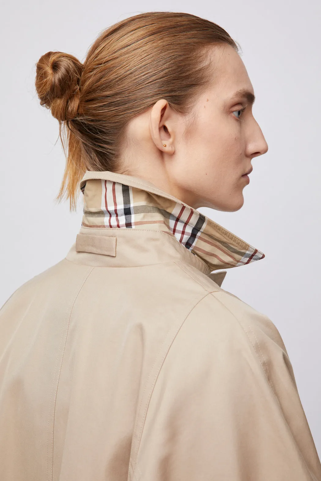 Cropped Trench Coat - Travertine