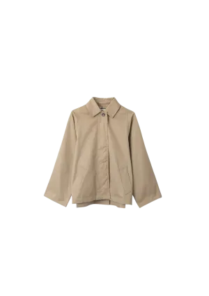 Cropped Trench Coat - Travertine