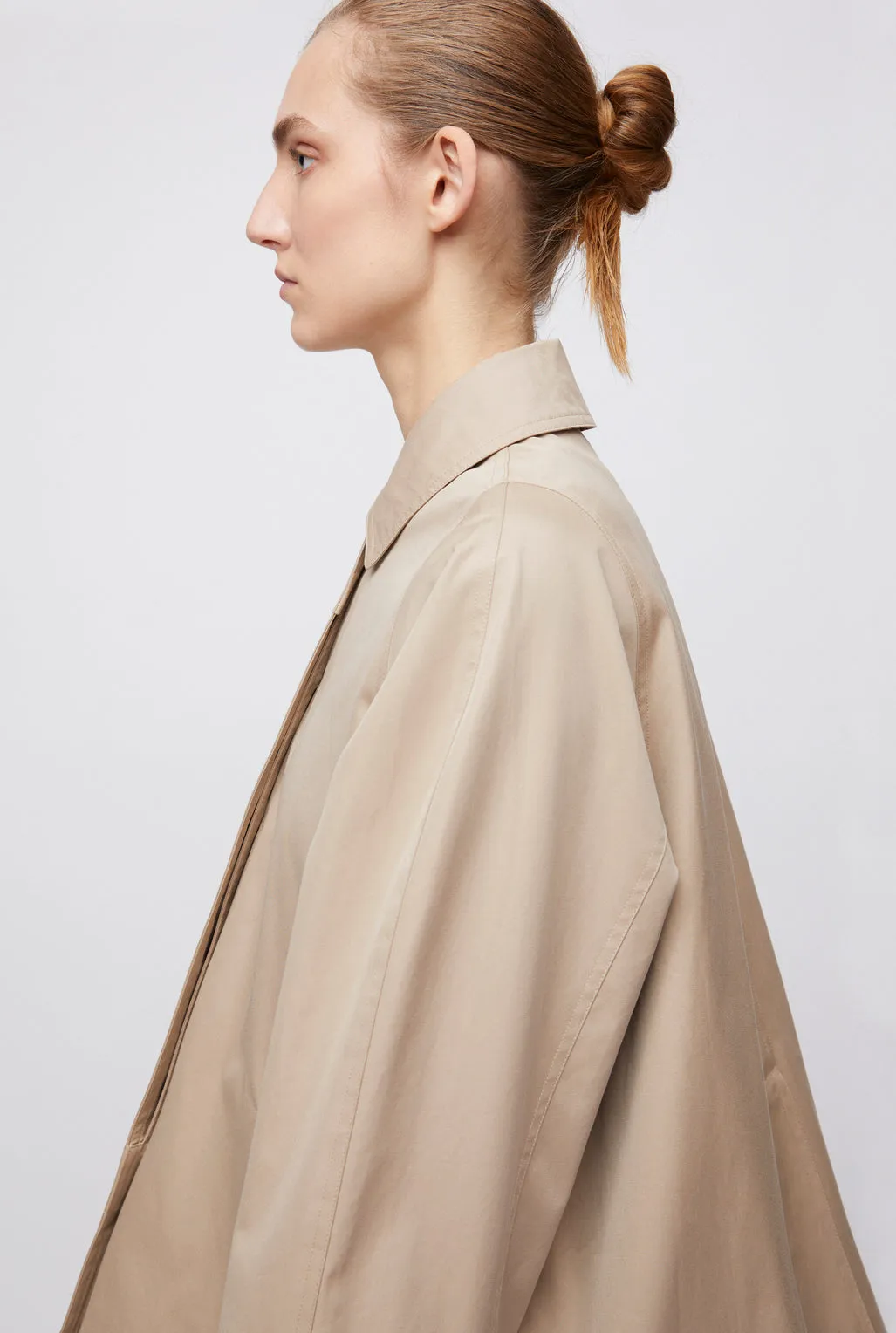 Cropped Trench Coat - Travertine