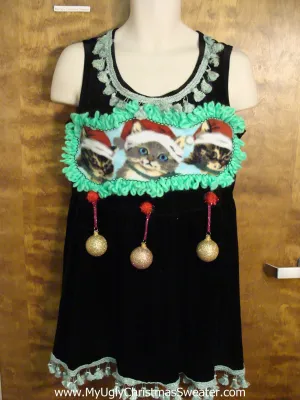 Cutest Cat Dress Ever Ugly Christmas Sweater Party Favorite Size M