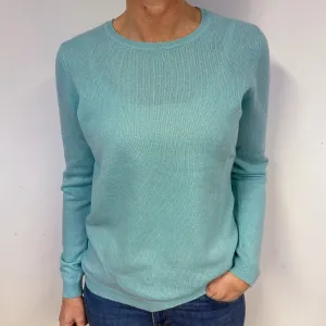 Deep Mint Green Cashmere Crew Neck Jumper Medium