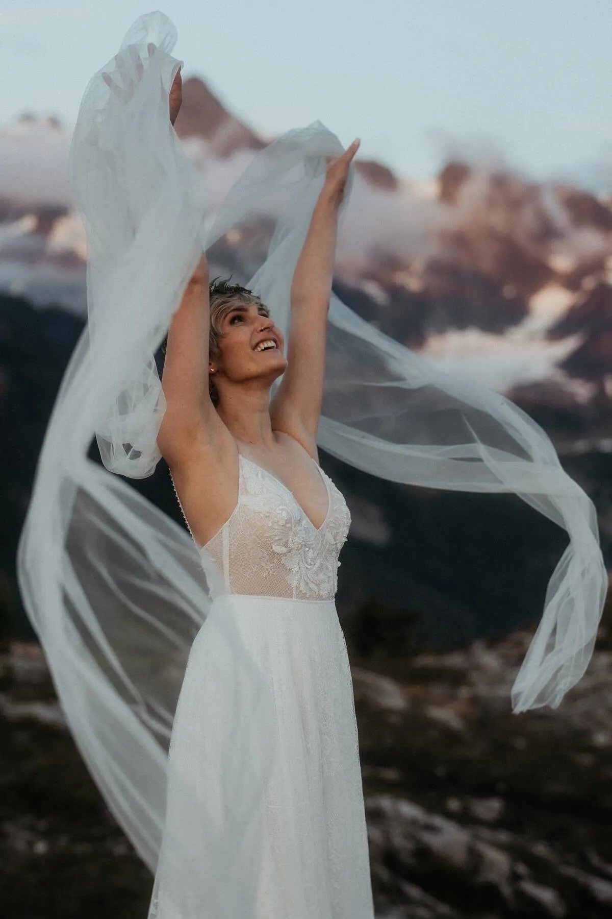 Detachable Tulle Shoulder Wing Set Veil Alternative
