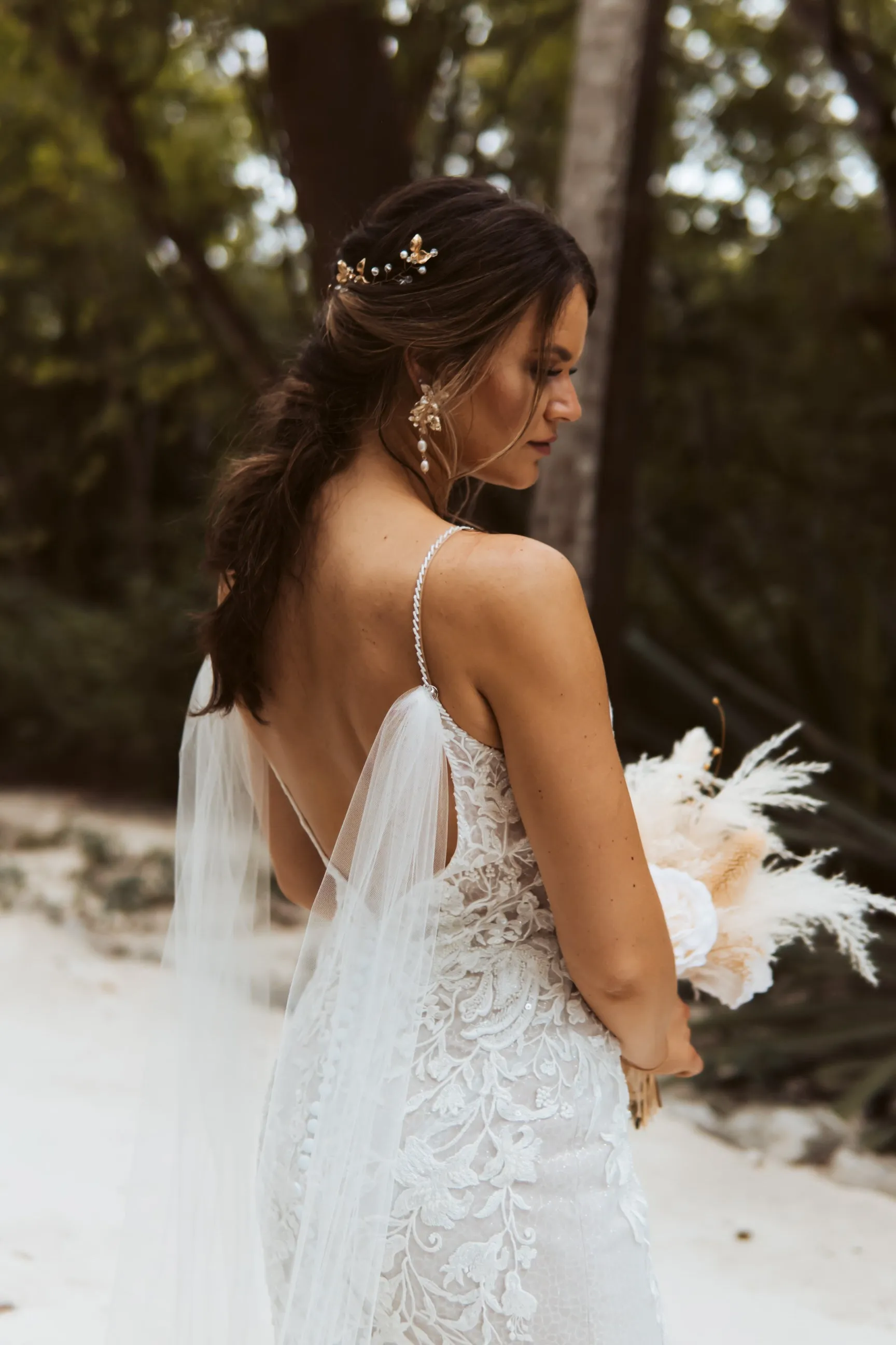 Detachable Tulle Shoulder Wing Set Veil Alternative