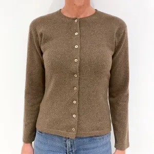 Donkey brown Cashmere Crew Neck Cardigan Small